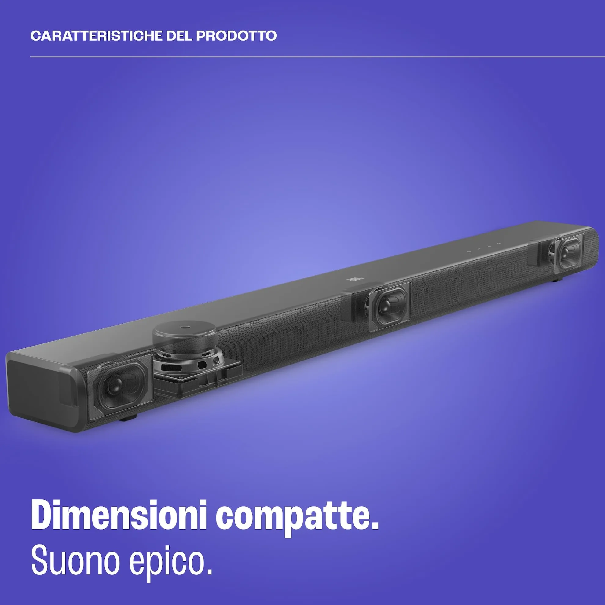 JBL Cinema SB 550 Soundbar 3.1 Canali con Subwoofer Wireless, Dolby Atmos, HDMI ARC, 250W, Nero - immagine 2