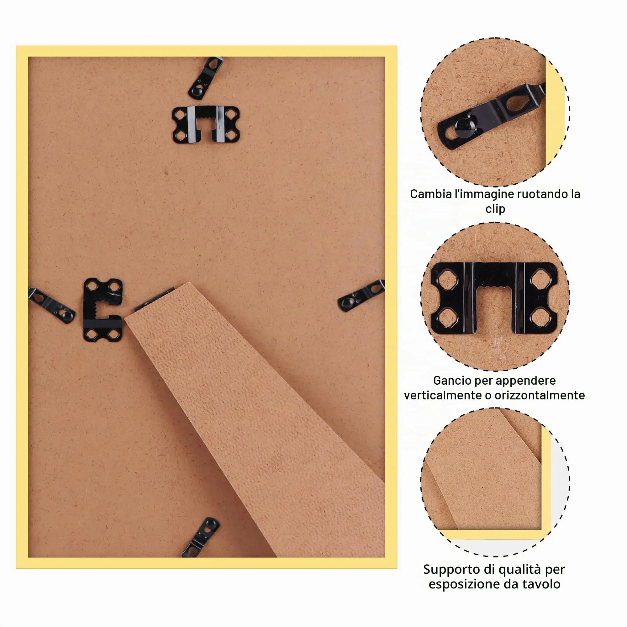 Giftgarden Cornice A4 Dorata in PVC - immagine 9