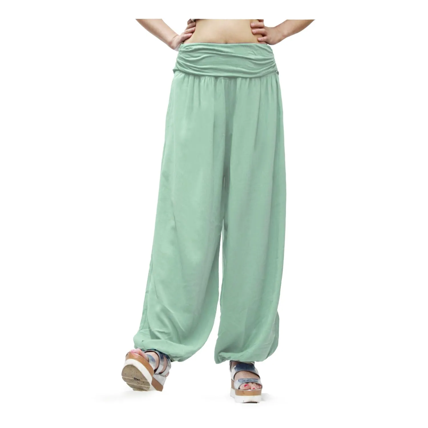 GLAMEXX24 Pantaloni Harem Donna in Viscosa, Pantaloni Yoga Casual con Tasche per Sport, Danza e Pilates - immagine 1