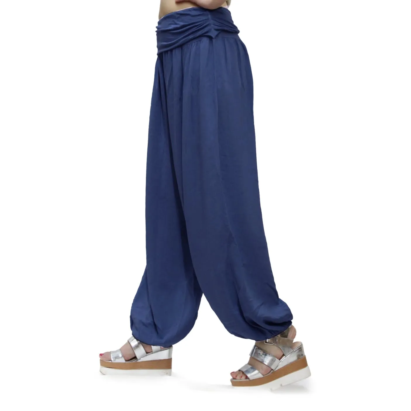 GLAMEXX24 Pantaloni Harem Donna Larga Casual per Yoga e Sport con Tasche - immagine 2