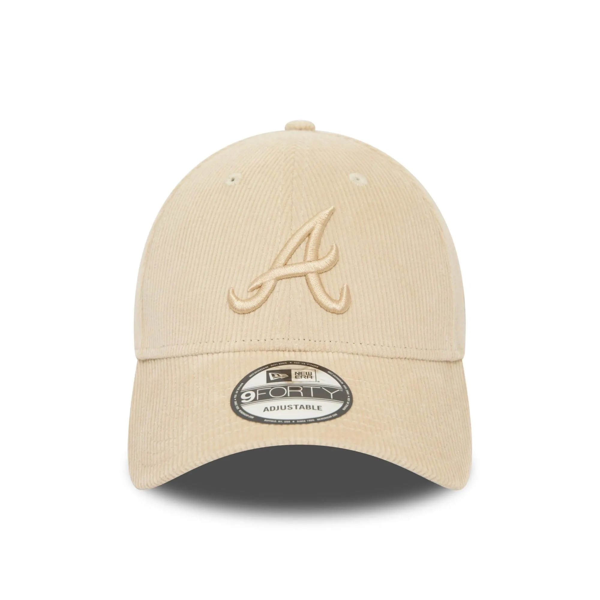 New Era Atlanta Braves 9Forty Corduroy Baseball Cap Beige - immagine 2