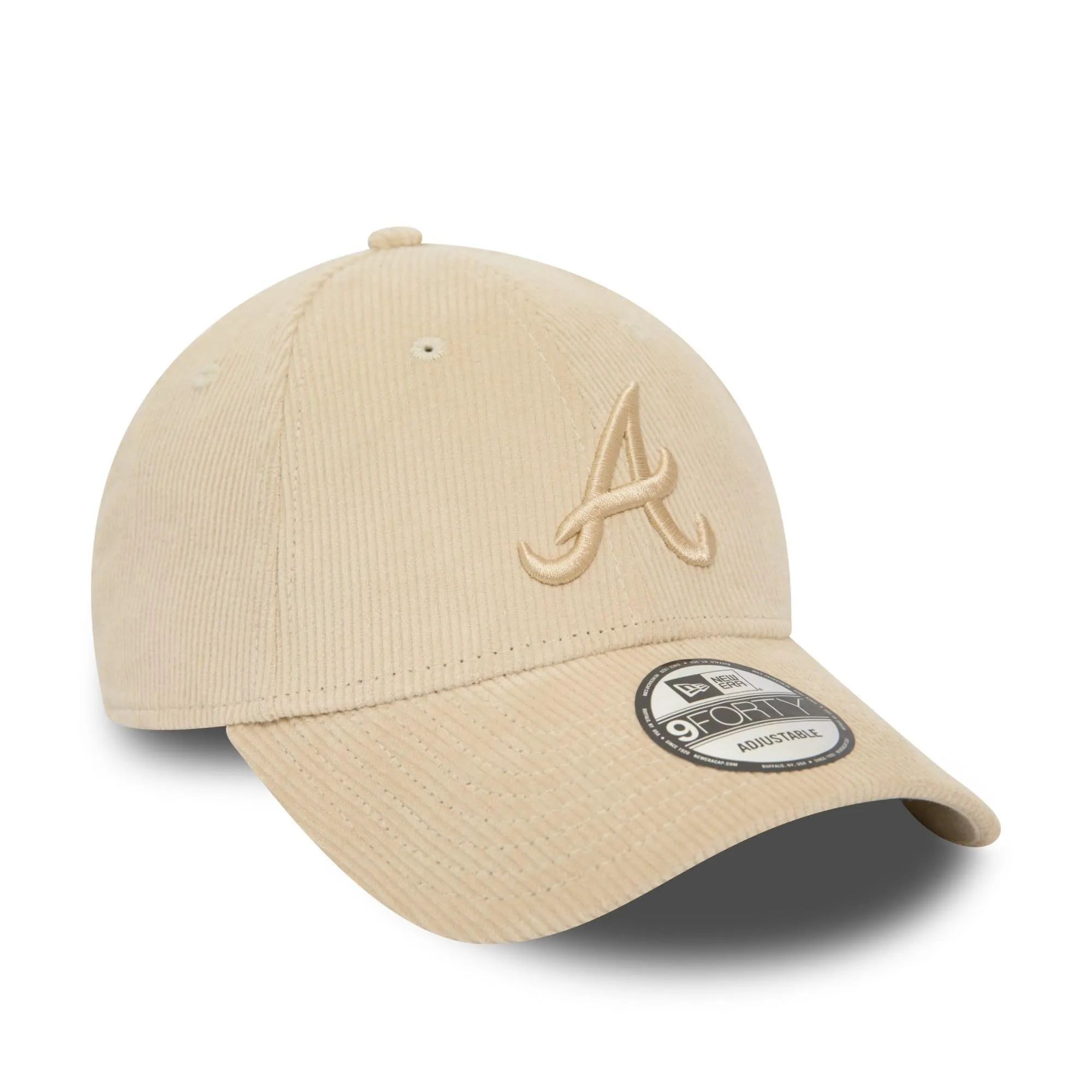 New Era Atlanta Braves 9Forty Corduroy Baseball Cap Beige - immagine 3