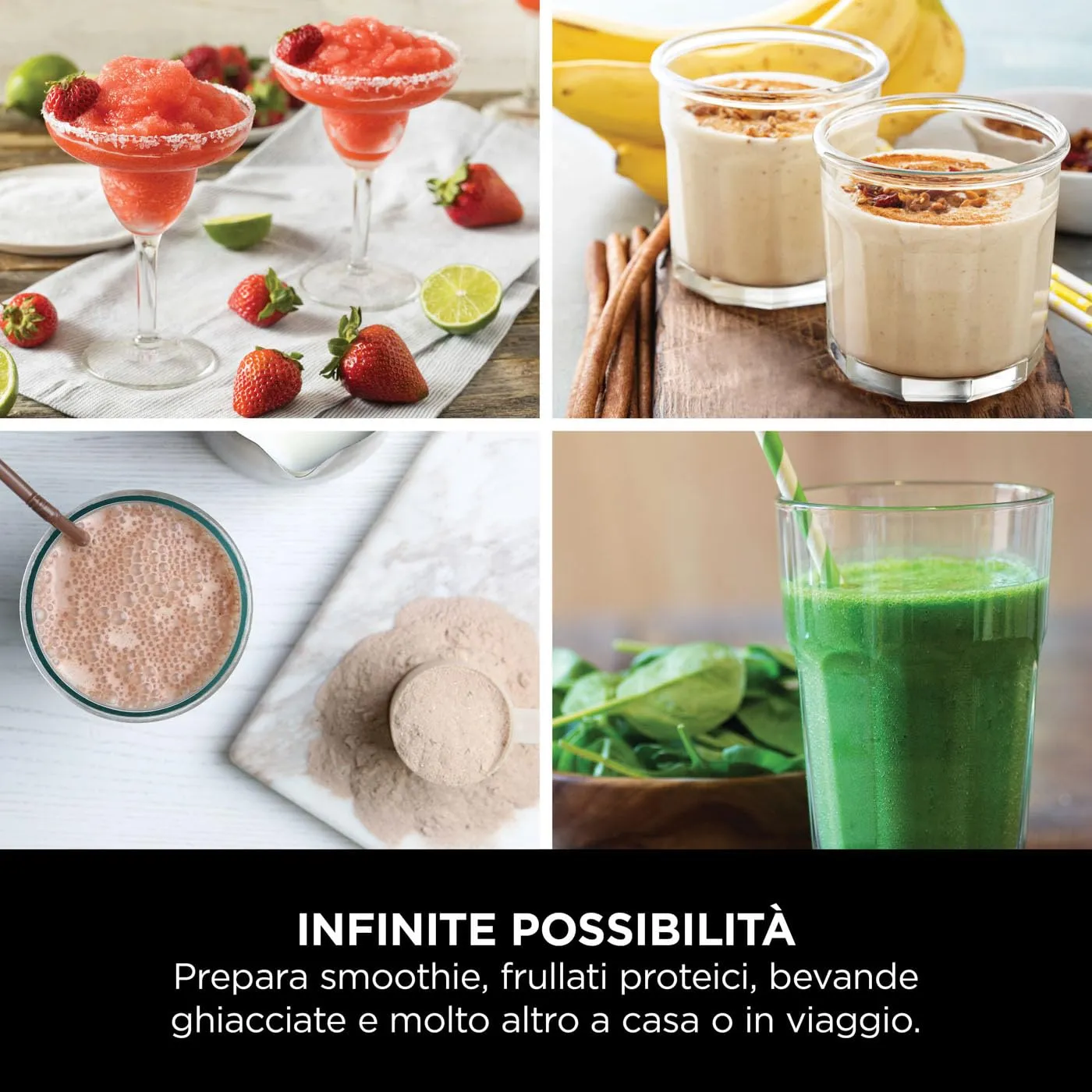 Ninja Blast Frullatore Portatile, 530 ml, Ricaricabile, Ciliegia - immagine 10