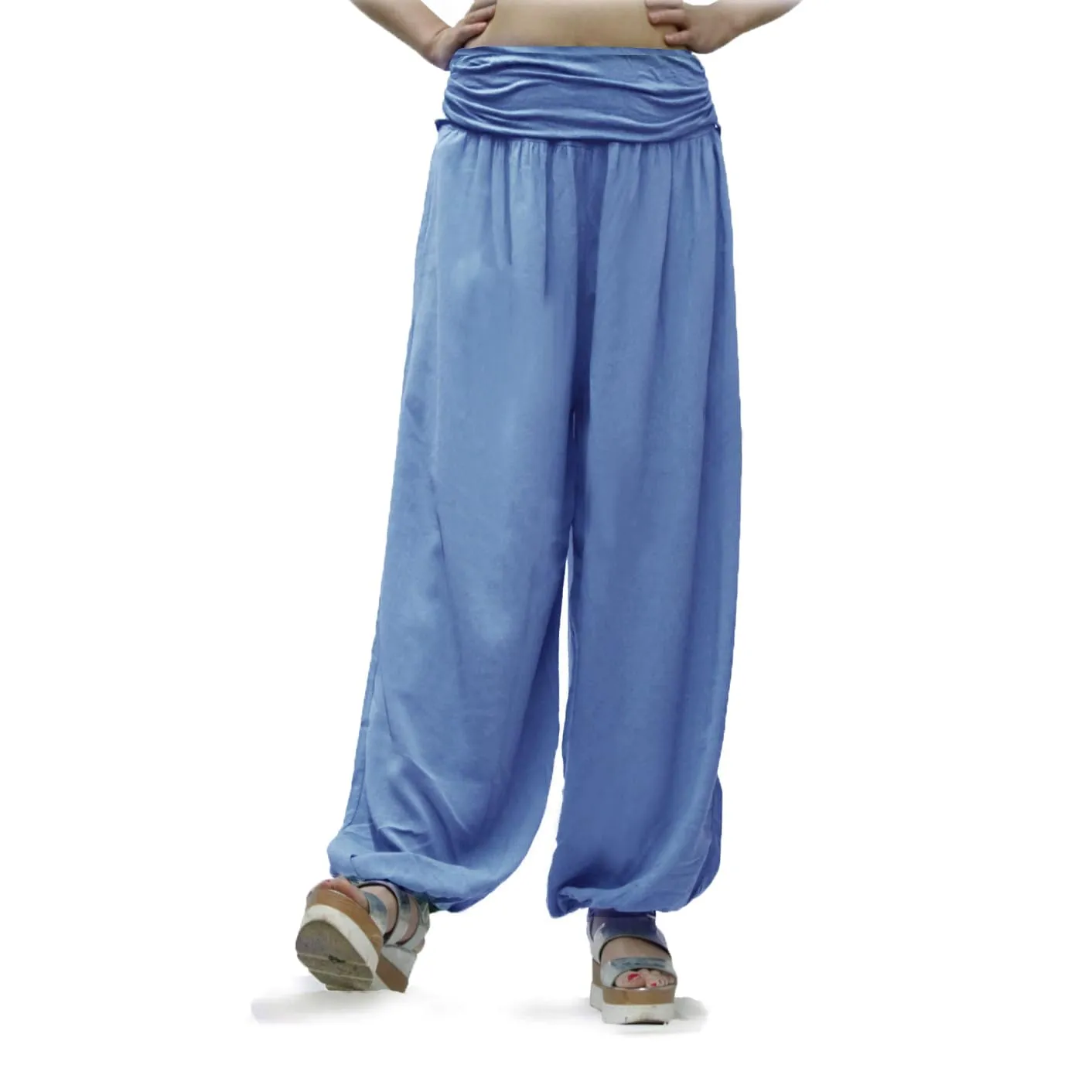 GLAMEXX24 Pantaloni Harem Donna, Casual Larga per Yoga, Pilates e Jogging con Tasche - immagine 1