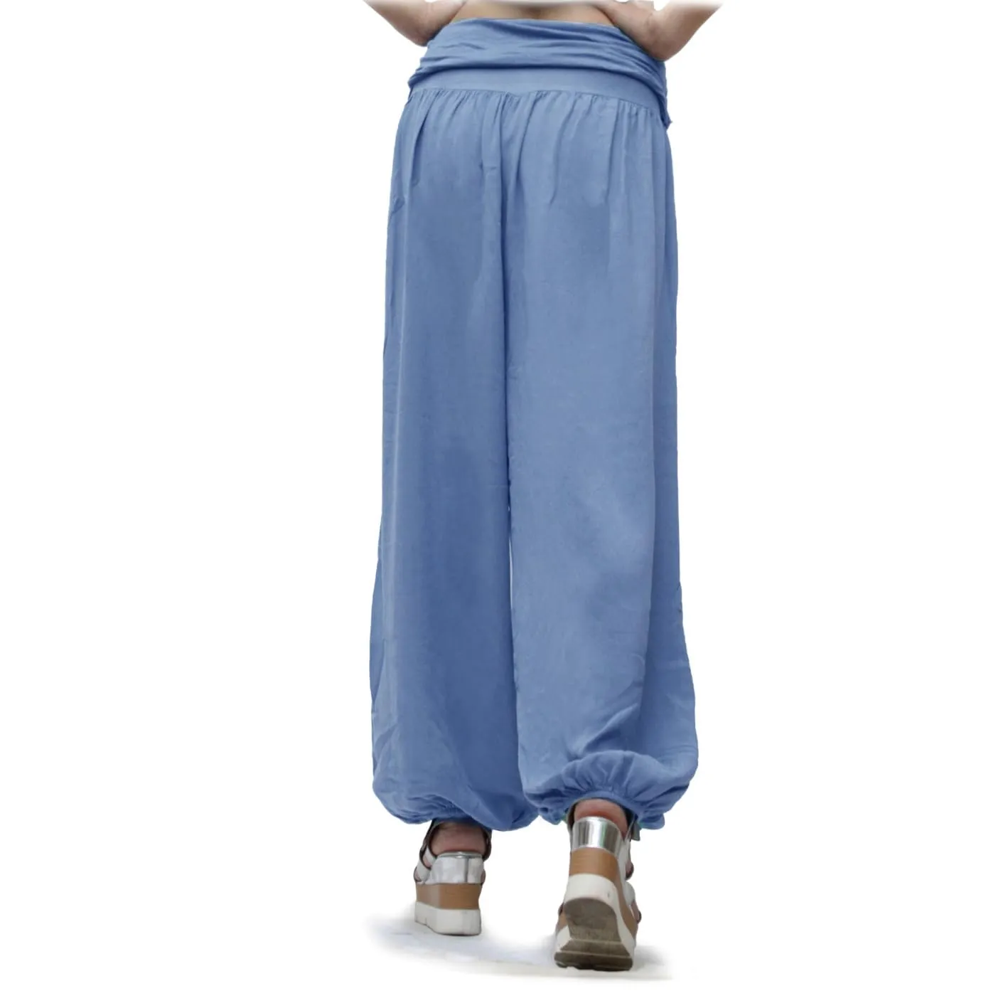 GLAMEXX24 Pantaloni Harem Donna, Casual Larga per Yoga, Pilates e Jogging con Tasche - immagine 2