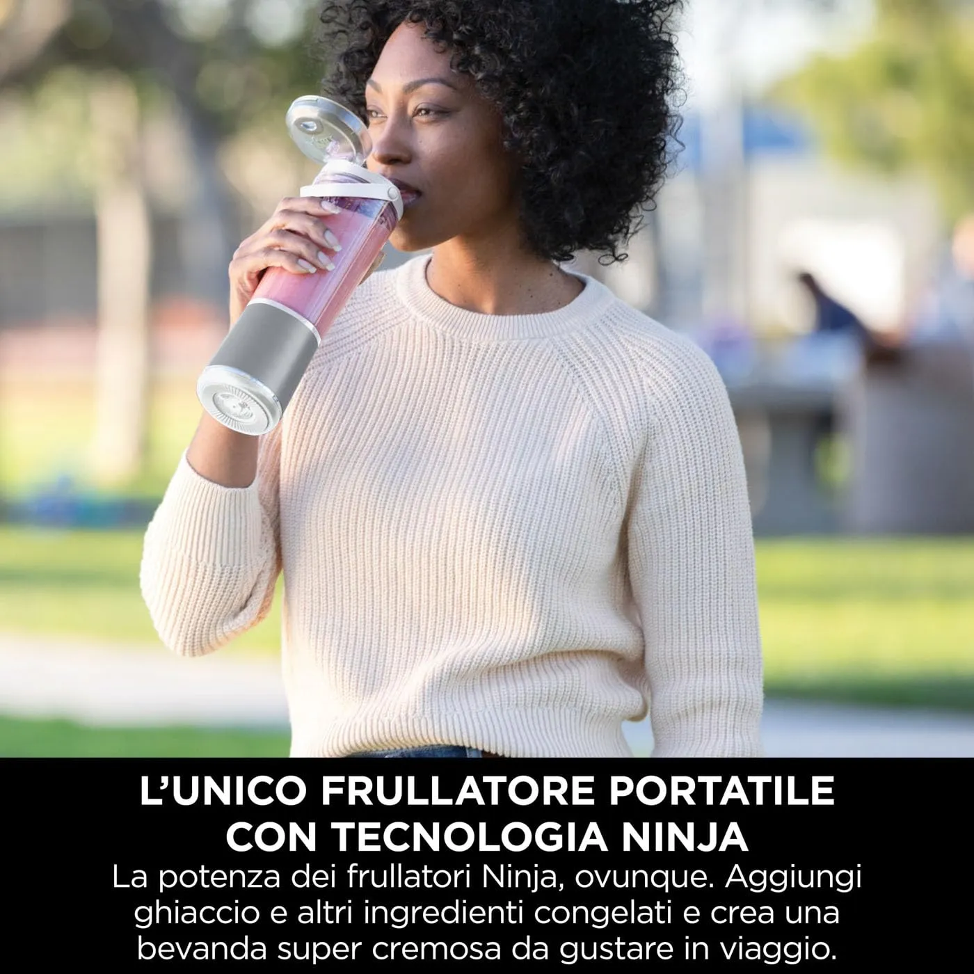 Ninja Blast Frullatore Portatile, 530 ml, Ricaricabile, Bianco, BC151EUWH - immagine 2