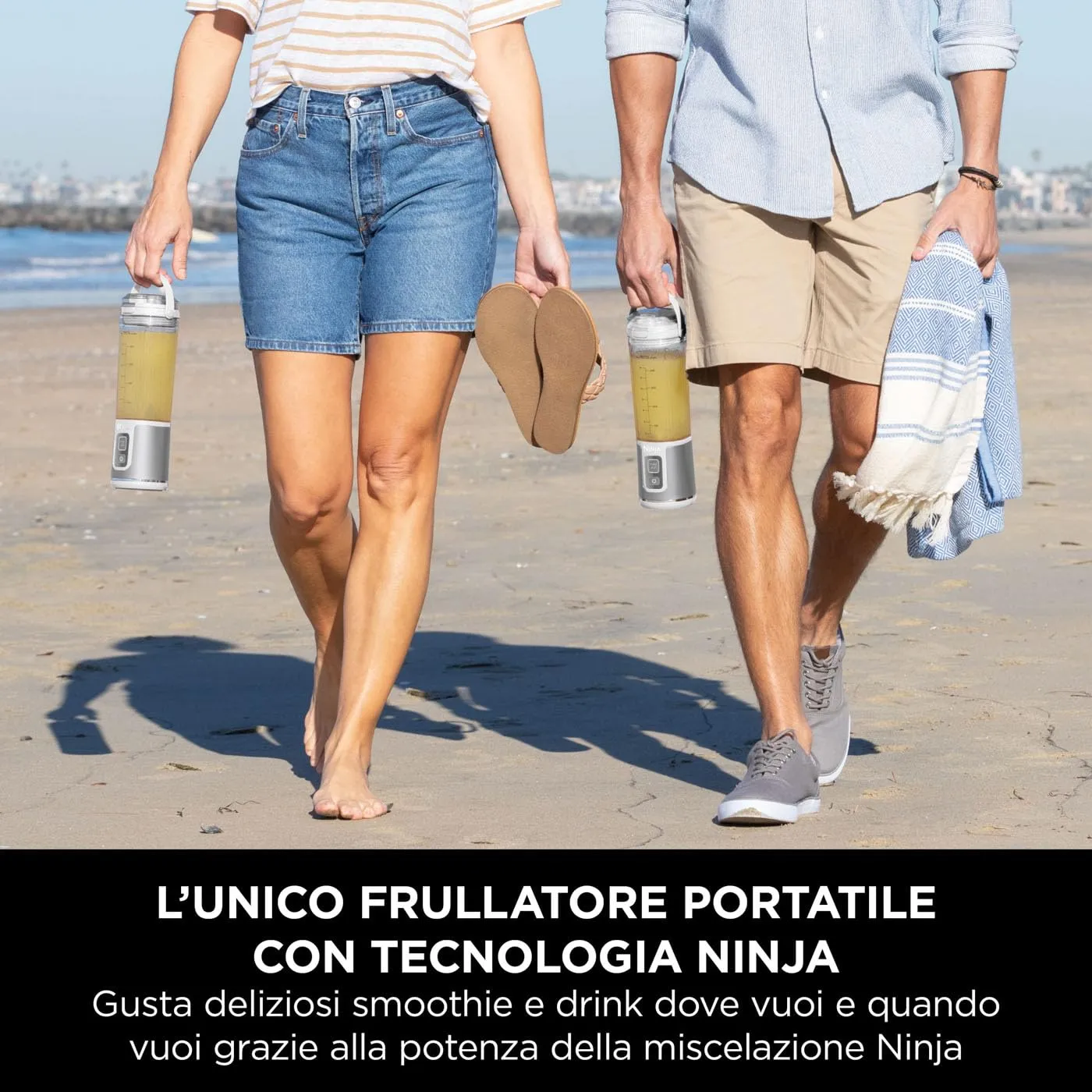 Ninja Blast Frullatore Portatile, 530 ml, Ricaricabile, Bianco, BC151EUWH - immagine 3