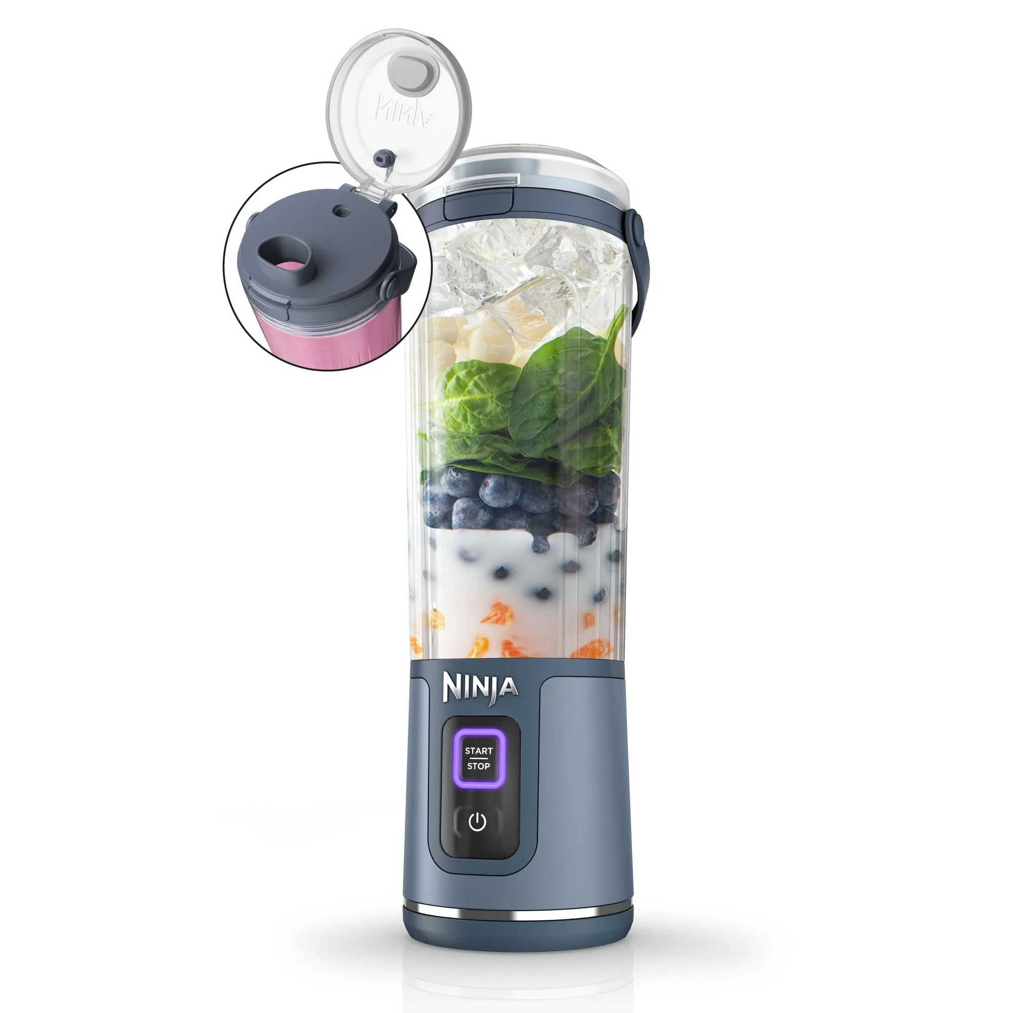 Ninja Blast Frullatore Portatile, 530 ml, Ricaricabile, Blu Denim - immagine 1