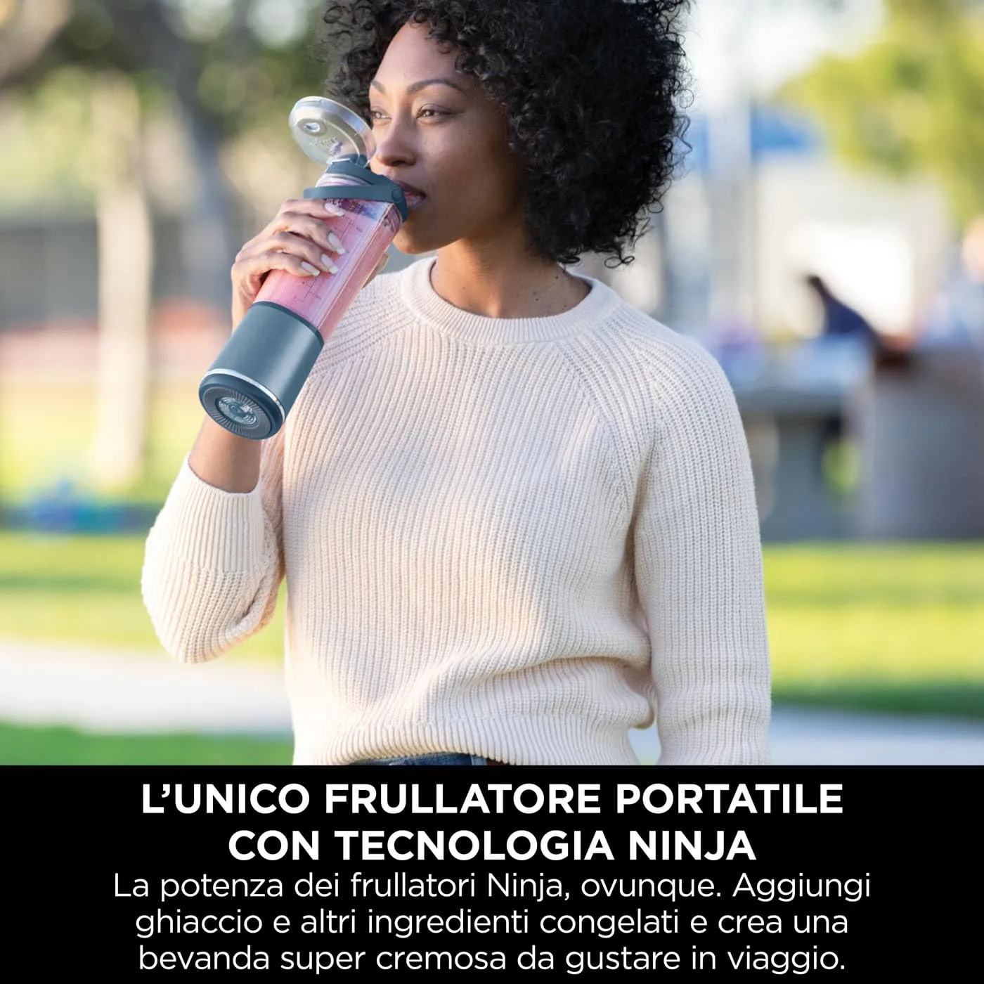 Ninja Blast Frullatore Portatile, 530 ml, Ricaricabile, Blu Denim - immagine 10