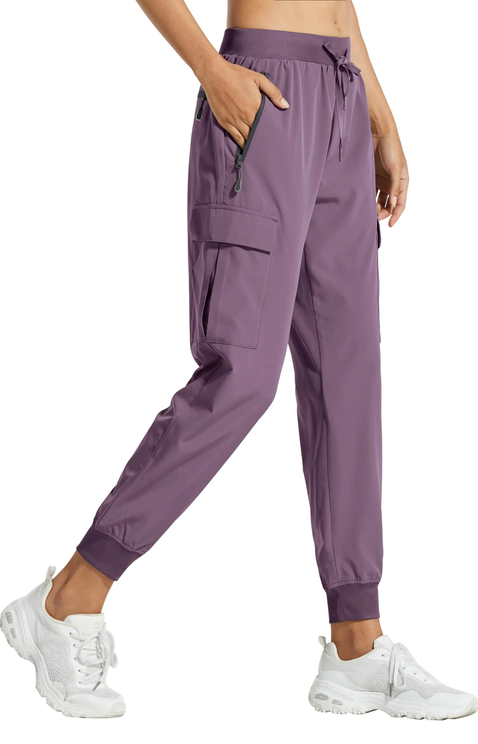 Libin Pantaloni Trekking Donna Cargo Jogger Estivi, Viola Vintage, XL - immagine 1