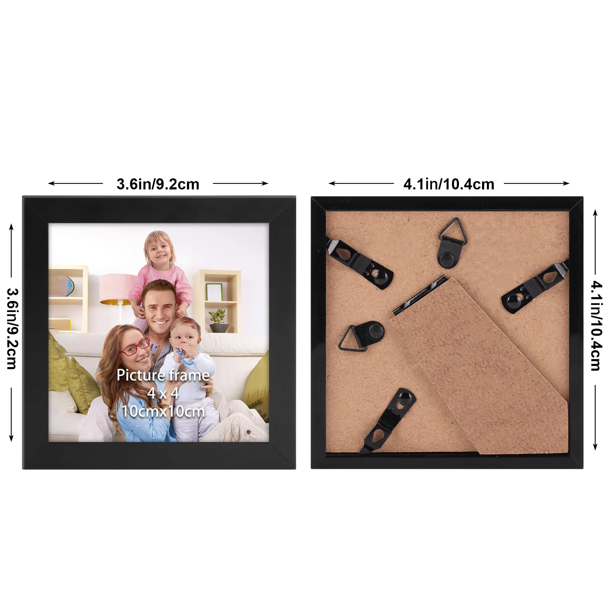 Giftgarden Cornice in PVC, 10x10cm, Nero, 1 Pezzo - immagine 2