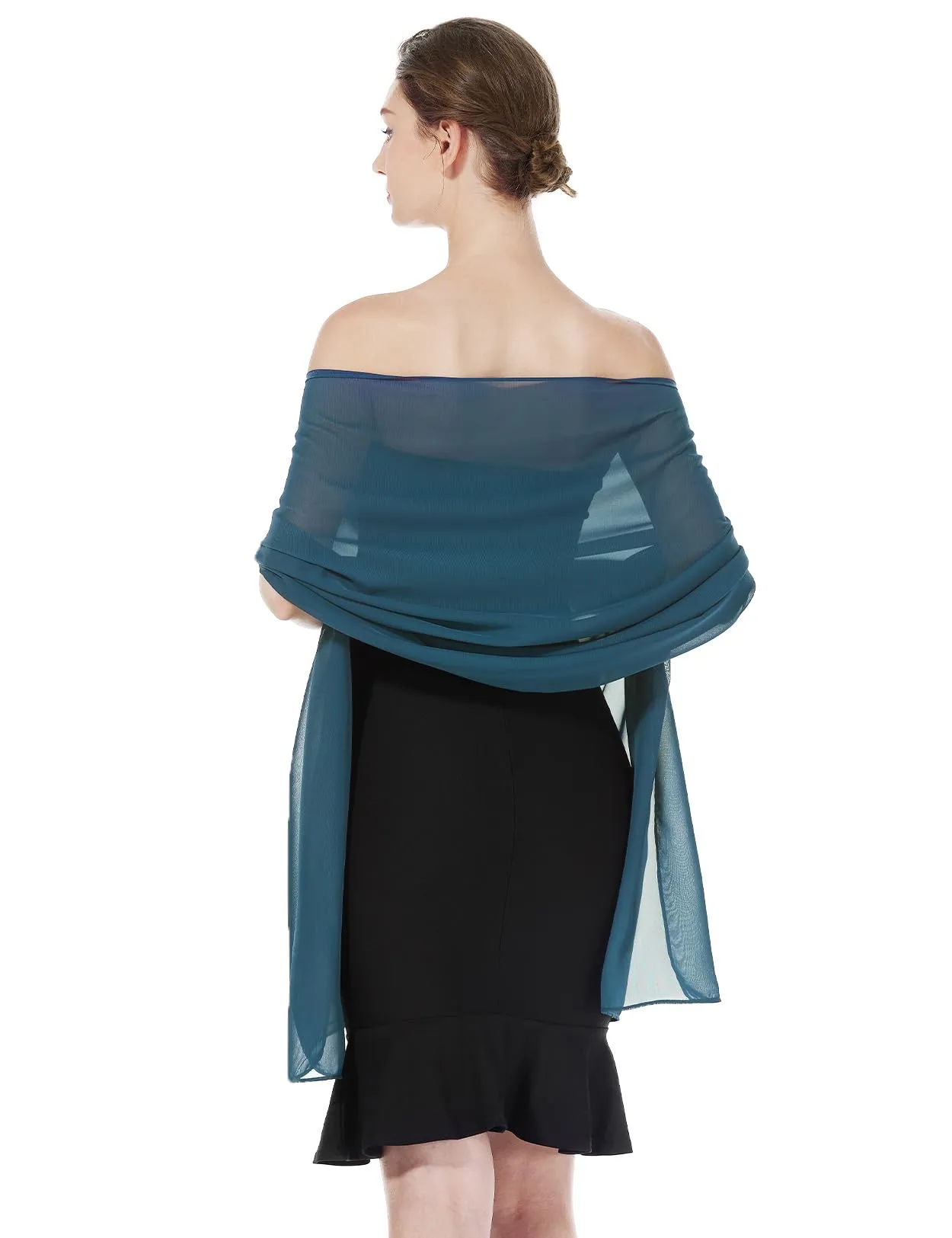 BEAUTELICATE Scialle Stola Donna in Chiffon per Cerimonia e Matrimonio - immagine 1