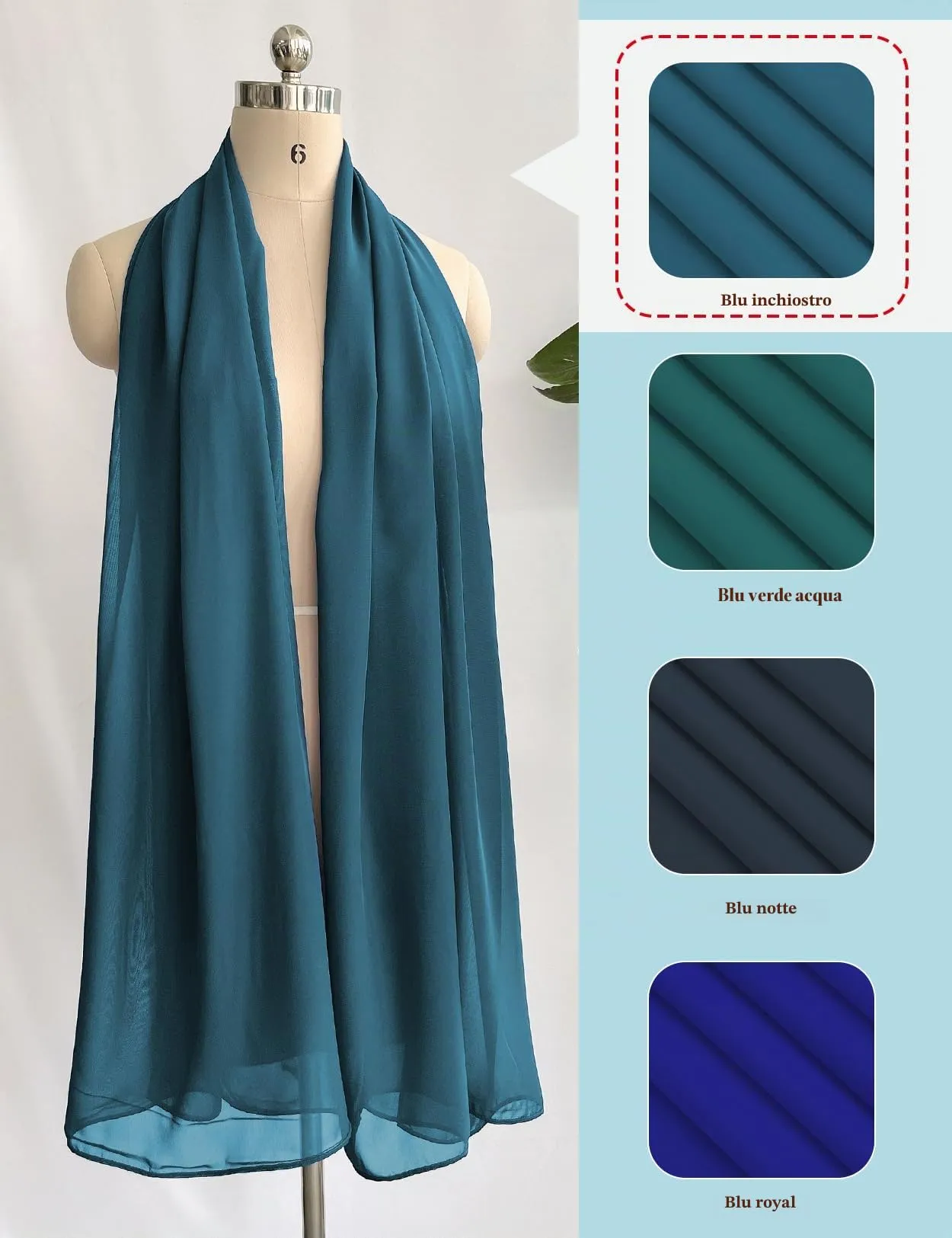 BEAUTELICATE Scialle Stola Donna in Chiffon per Cerimonia e Matrimonio - immagine 5