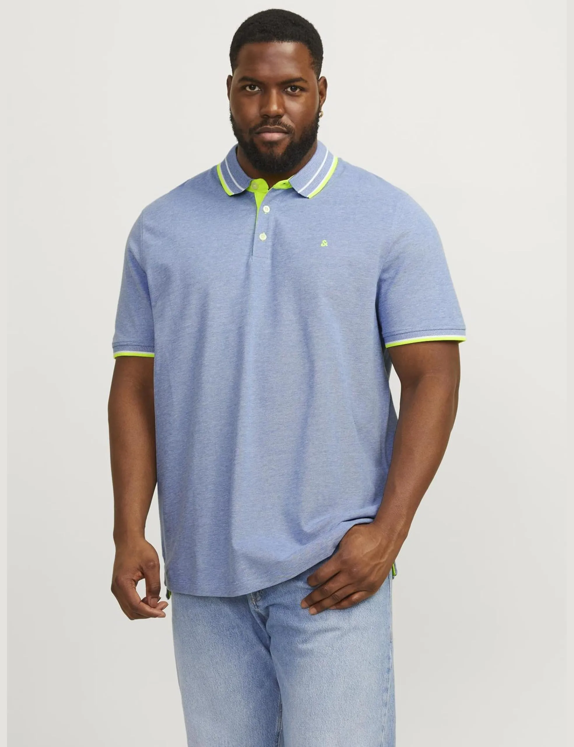 Jack & Jones Polo Uomo Paulos in Piqué, Cobalto, 5XL - immagine 2