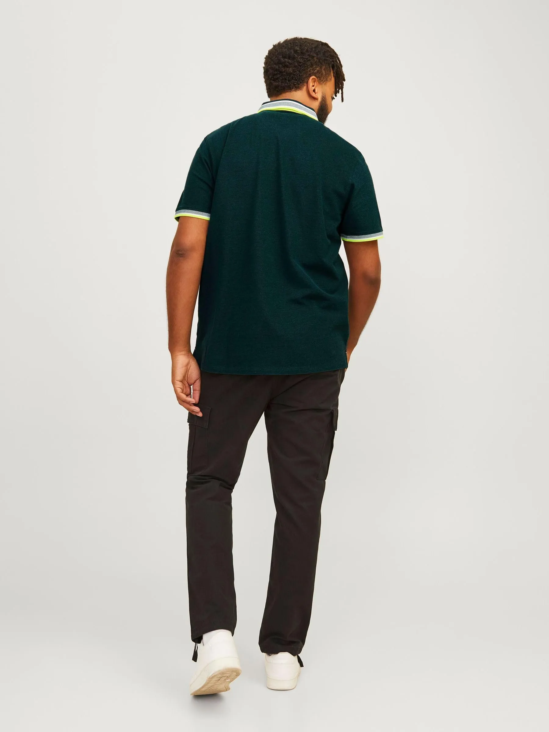 Jack & Jones Polo Uomo - Deep Teal/Neon - 4XL - immagine 3