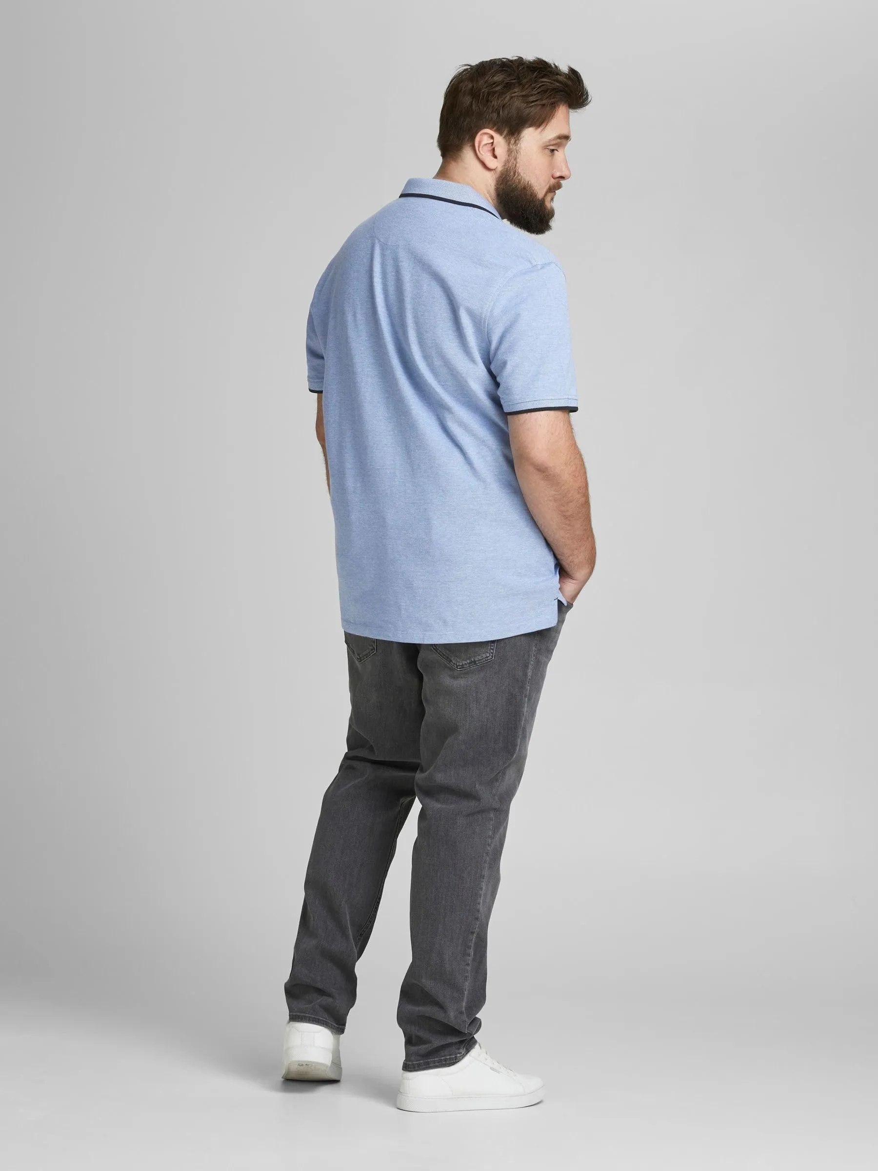 Jack & Jones Jjepaulos Polo Shirt - Blu (Bright Cobalt Detail: PS), 4XL - immagine 3