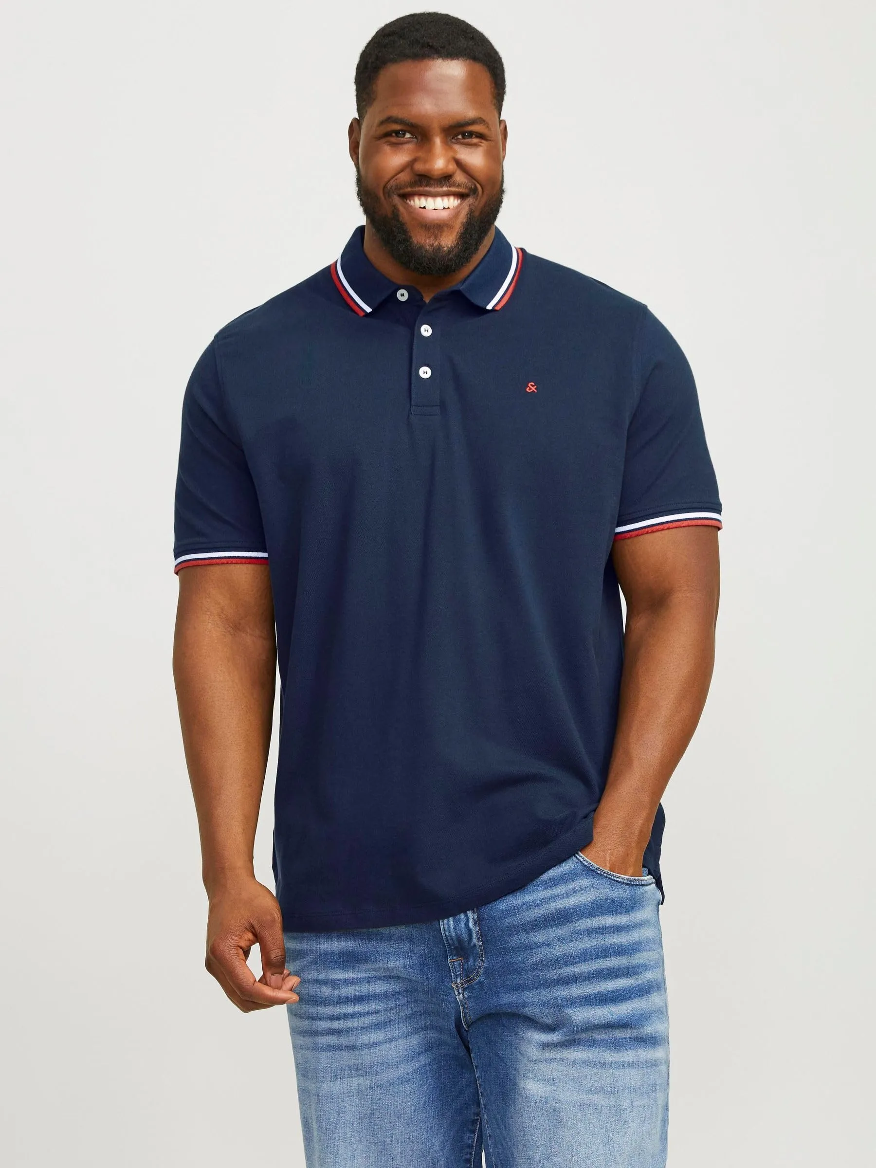 Jack & Jones Polo Semplice Blu XXL Plus - immagine 2