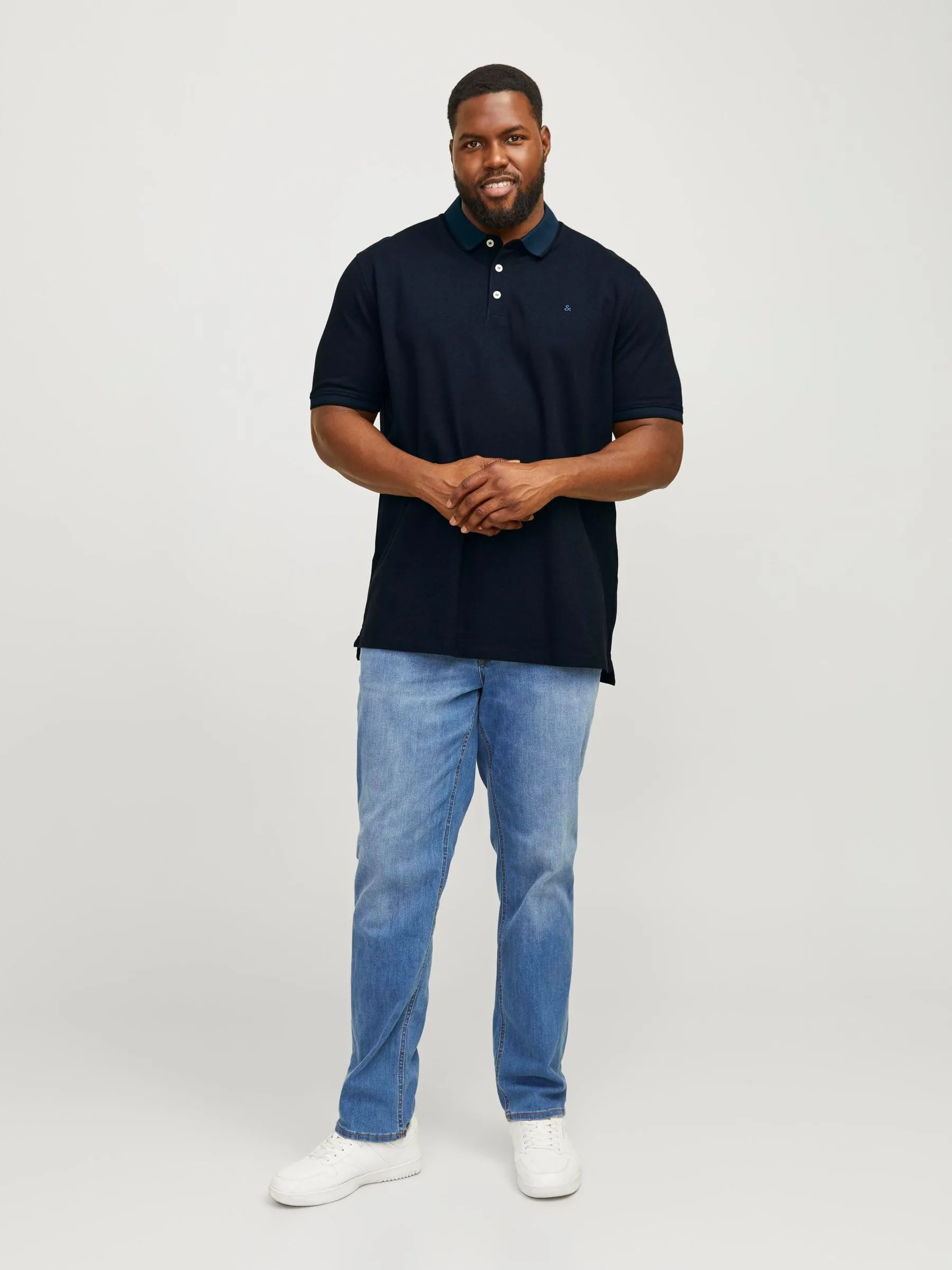 Jack & Jones JJepaulos Polo SS Noos Pls, Dark Navy, 2XL - immagine 4