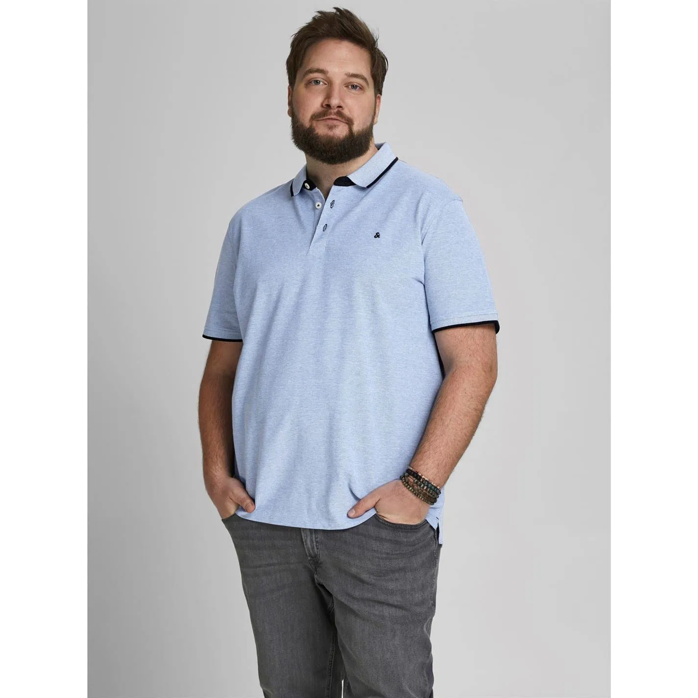Jack & Jones Polo Blu XXL Plus Semplice - immagine 2
