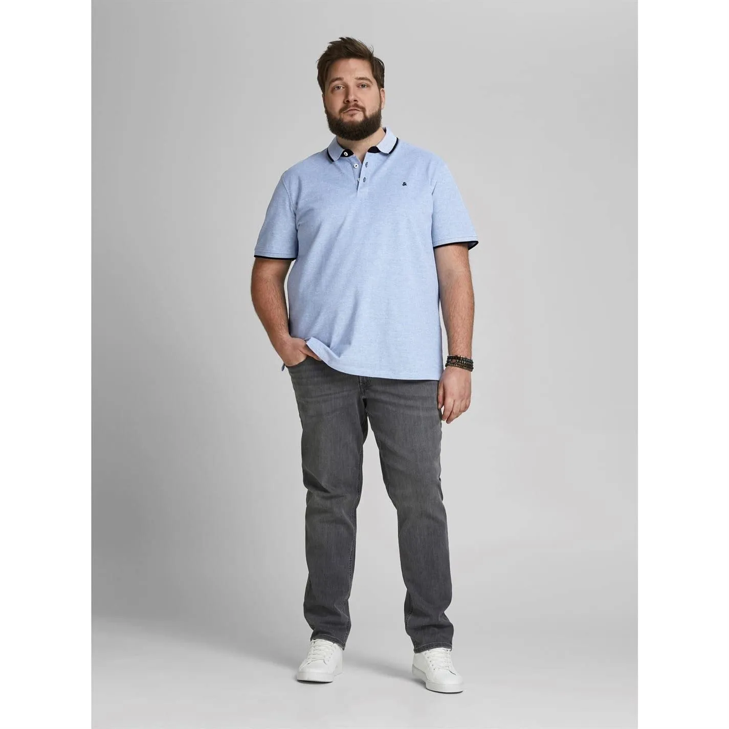 Jack & Jones Polo Blu XXL Plus Semplice - immagine 3