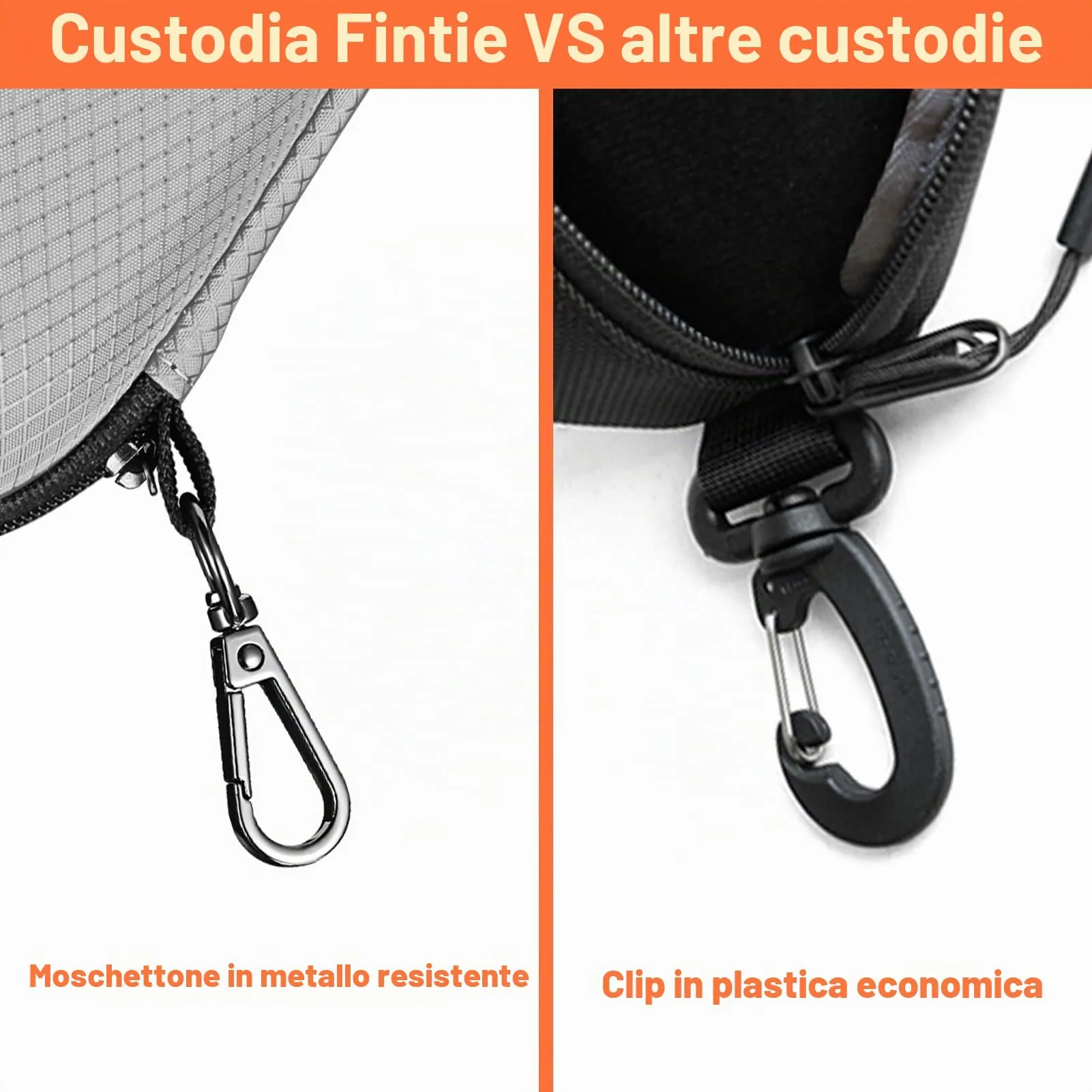 FINTIE Custodia Rigida per Occhiali da Sole e Vista in EVA, Grigio - immagine 6