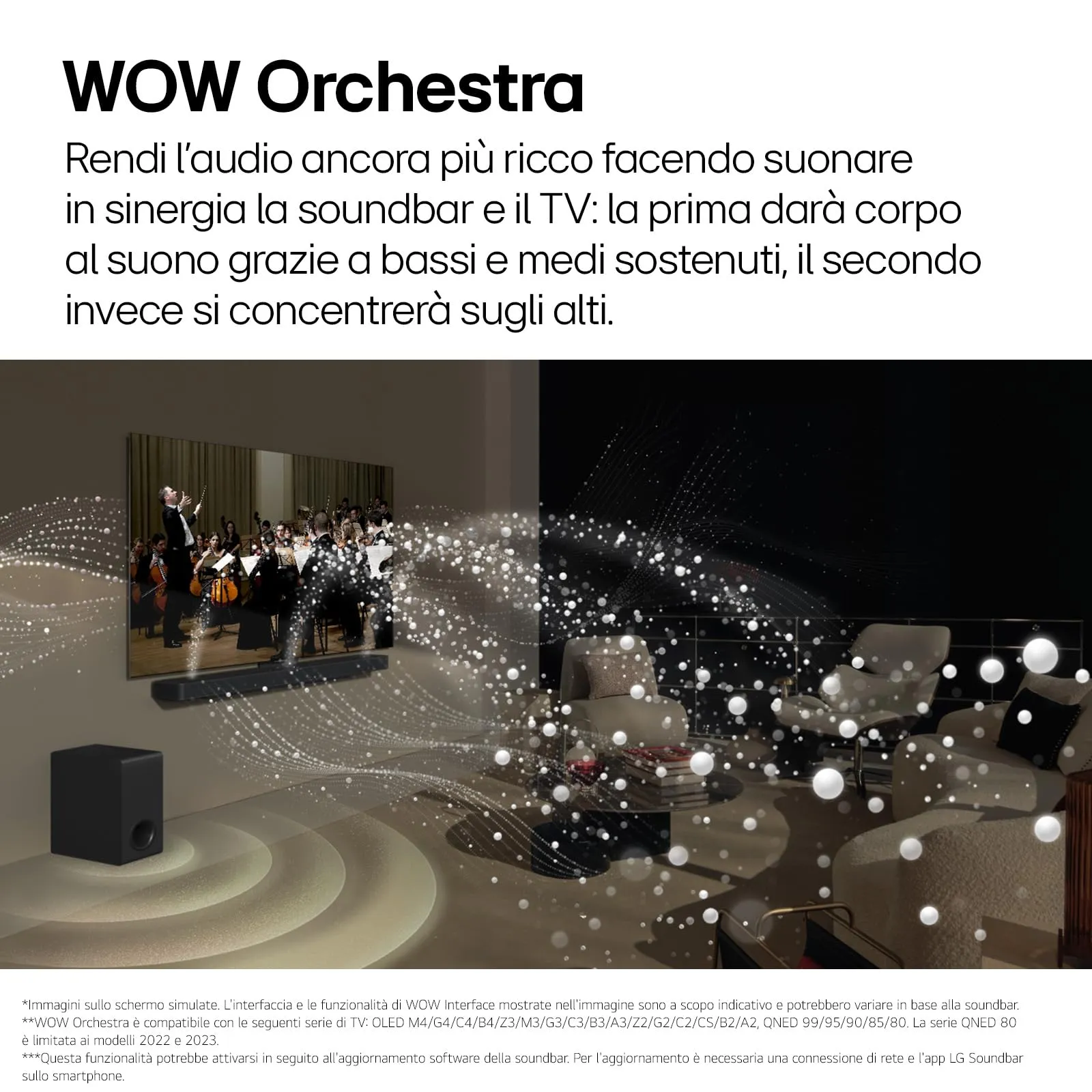 LG S90TY Soundbar 5.1.3 Canali con Subwoofer Wireless, 570W, Dolby Atmos, DTS:X, AI Room Calibration Pro - immagine 5