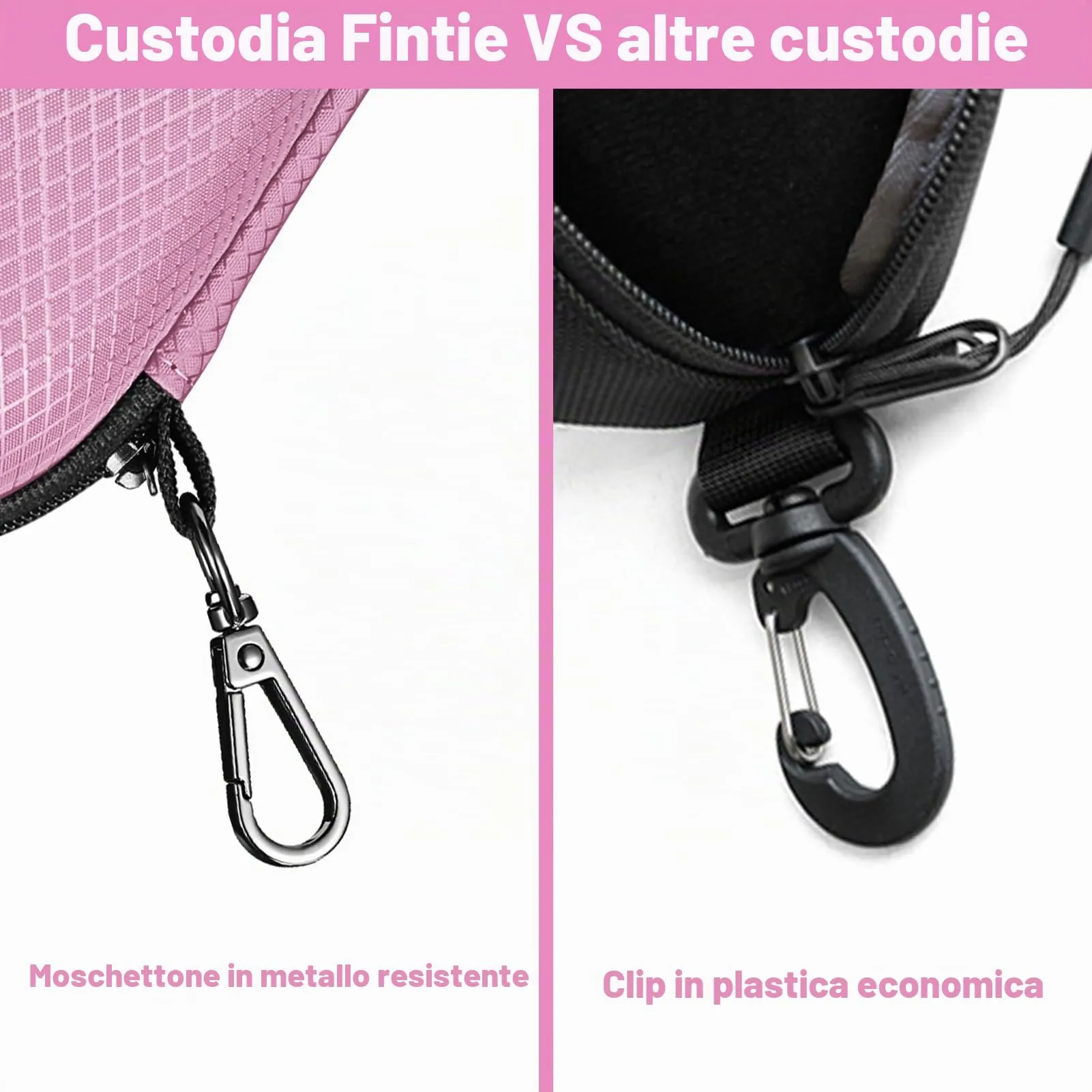 FINTIE Custodia Rigida per Occhiali da Sole e Vista, EVA, Rosa - immagine 6