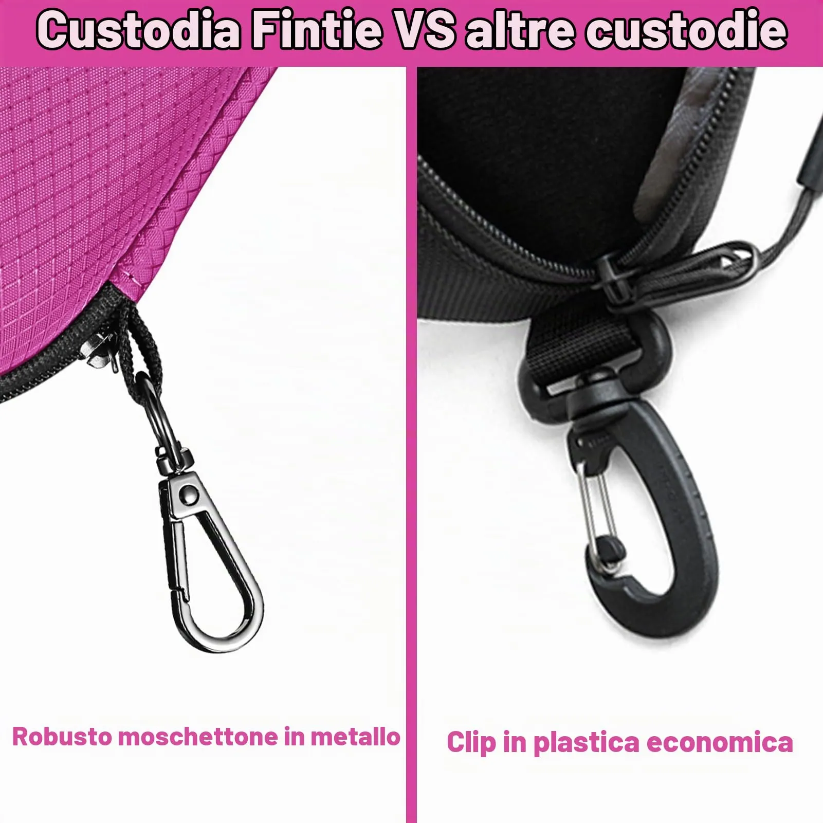 FINTIE Custodia Rigida per Occhiali da Sole e Vista, Magenta - immagine 6