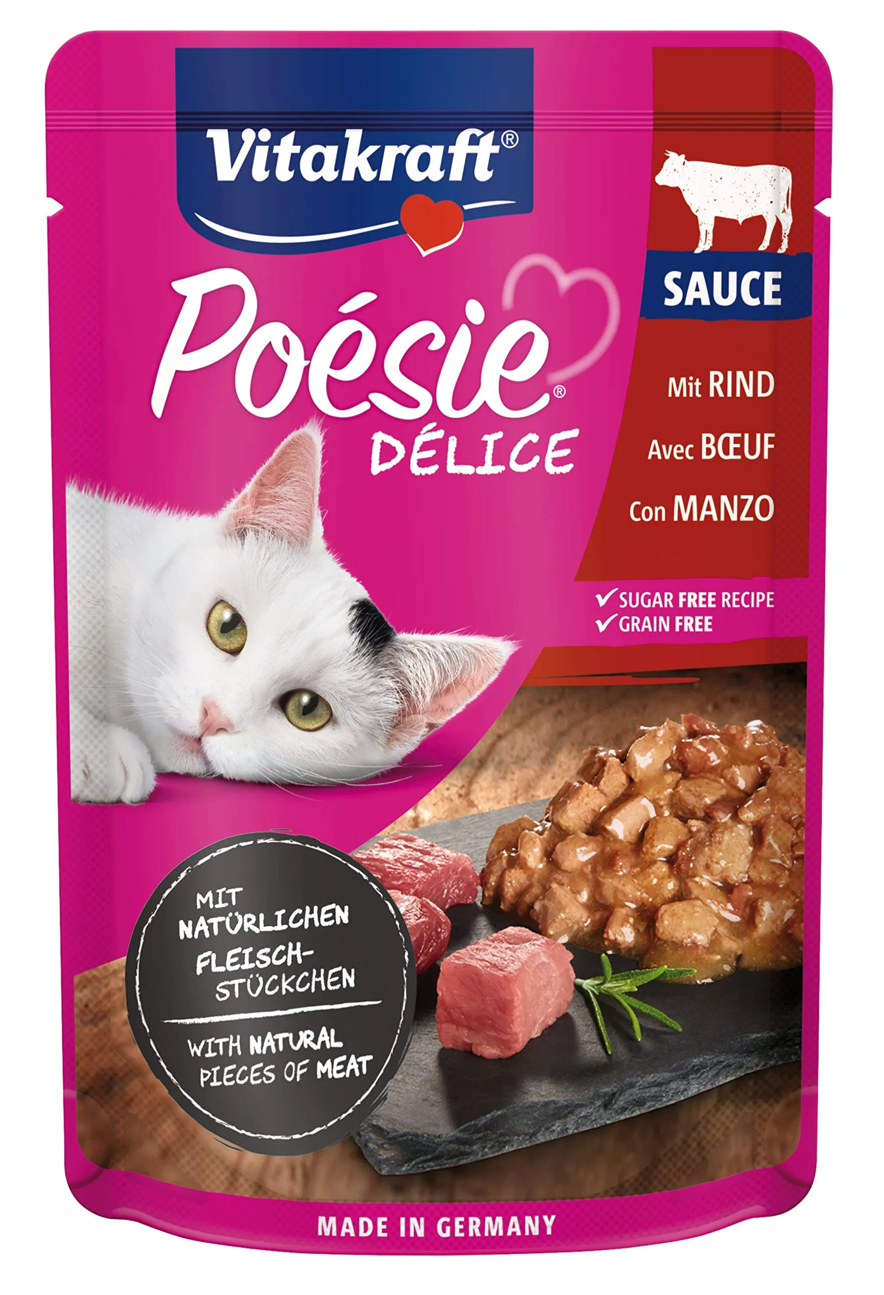 Vitakraft Poésie DéliSauce Carne Manzo, 85 g - immagine 1