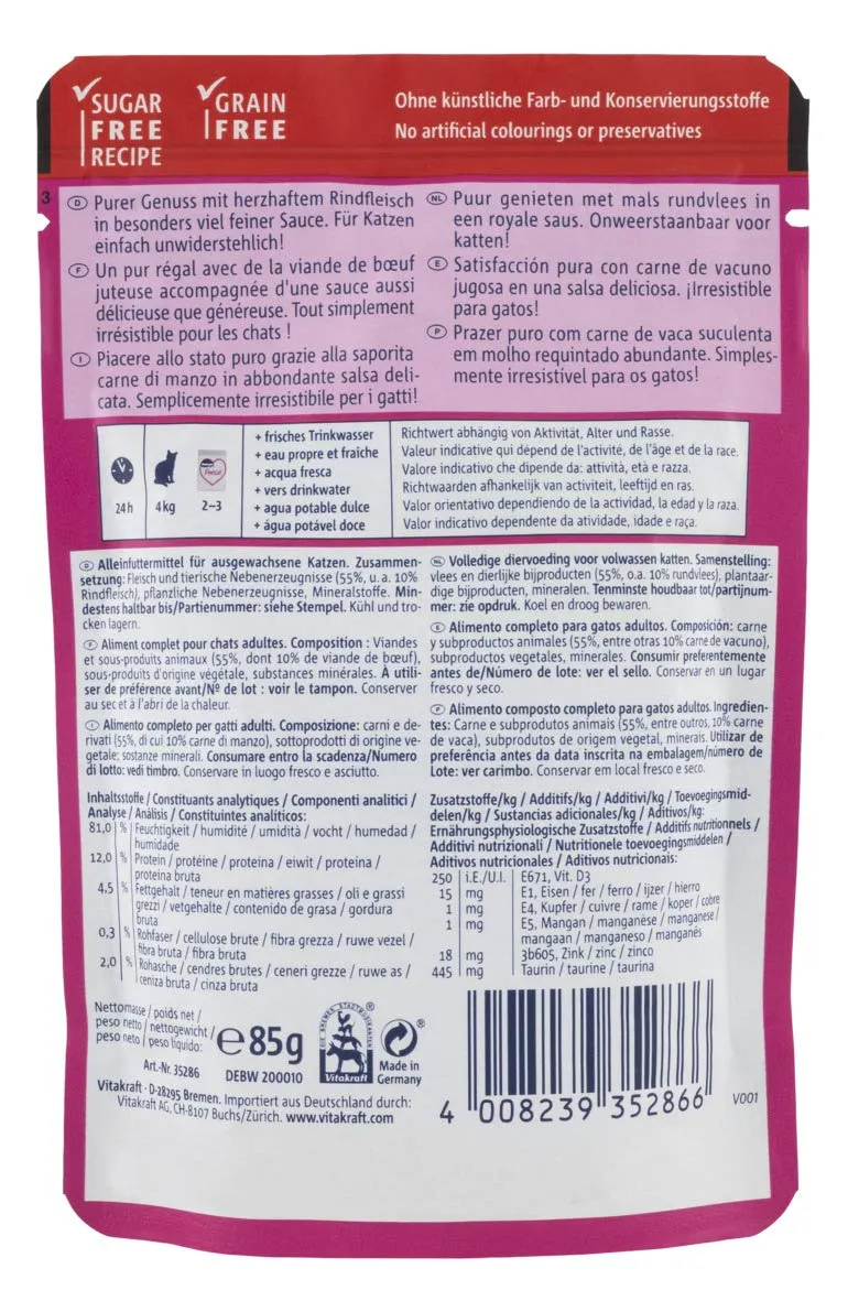 Vitakraft Poésie DéliSauce Carne Manzo, 85 g - immagine 2