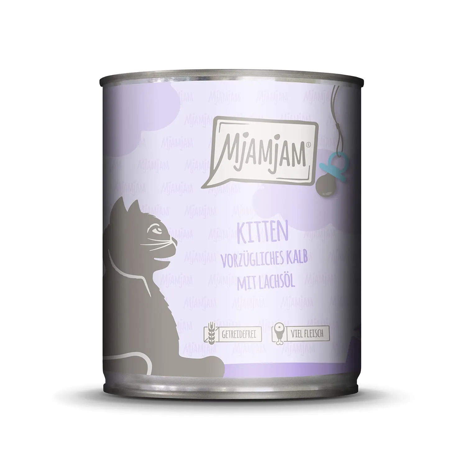 MjAMjAM Cibo Umido Premium per Gattini Vitello con Olio di Salmone, Senza Cereali, 6 x 800 g - immagine 4