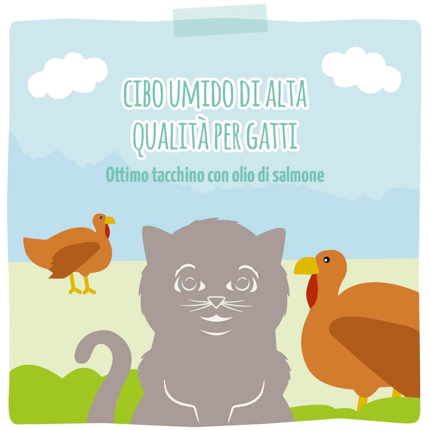 MjAMjAM Cibo Umido Kitten Tacchino con Olio di Salmone, Senza Cereali, 6 x 200g - immagine 5