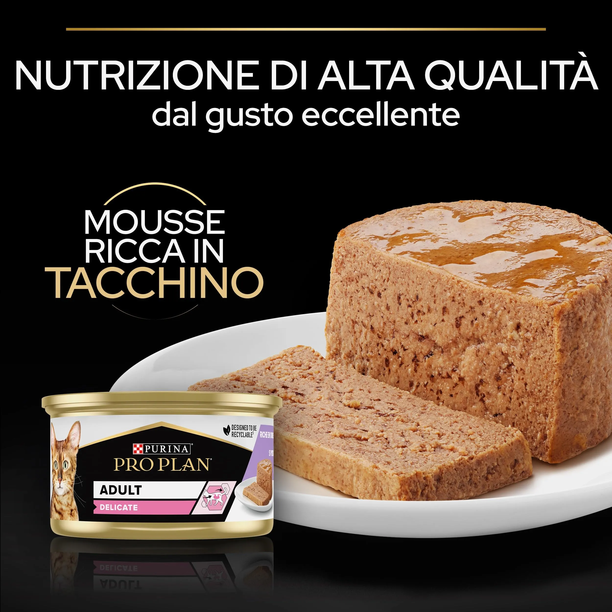 Purina Pro Plan Delicate Digestion Mousse per Gatti, 24 Lattine da 85g - immagine 6