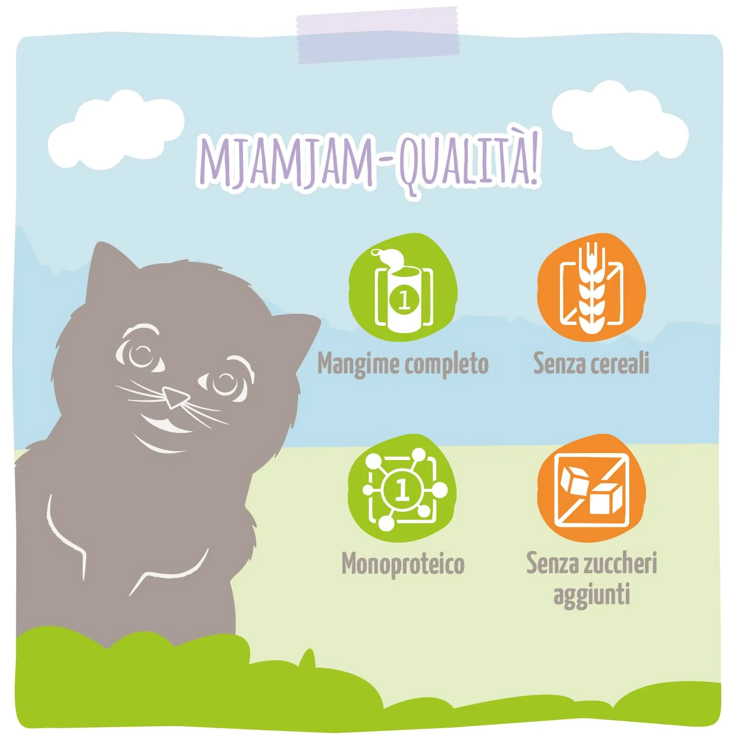 MjAMjAM Quetschie Pasto per Gattini Vitello e Olio di Salmone, Senza Cereali, 6 x 300 g - immagine 4