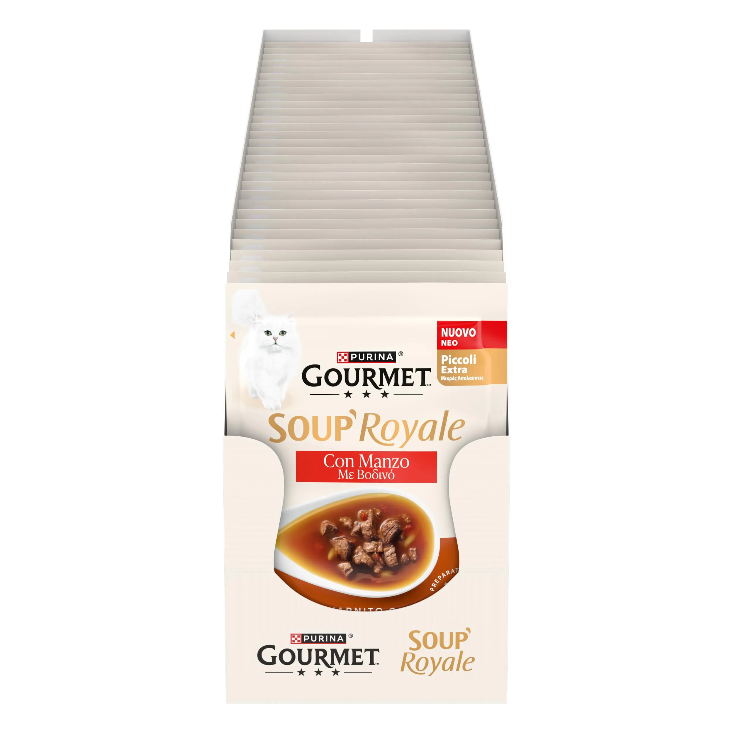Gourmet Soup Royale Cibo Umido per Gatti Adulti, 30 Bustine da 45g - immagine 1