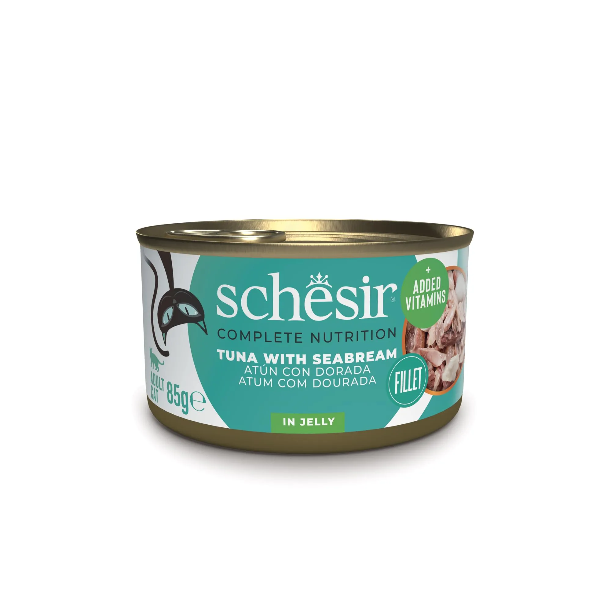 Schesir Tonnetto con Orata in Gelatina Cibo Umido per Gatti, 12 x 85g - immagine 1