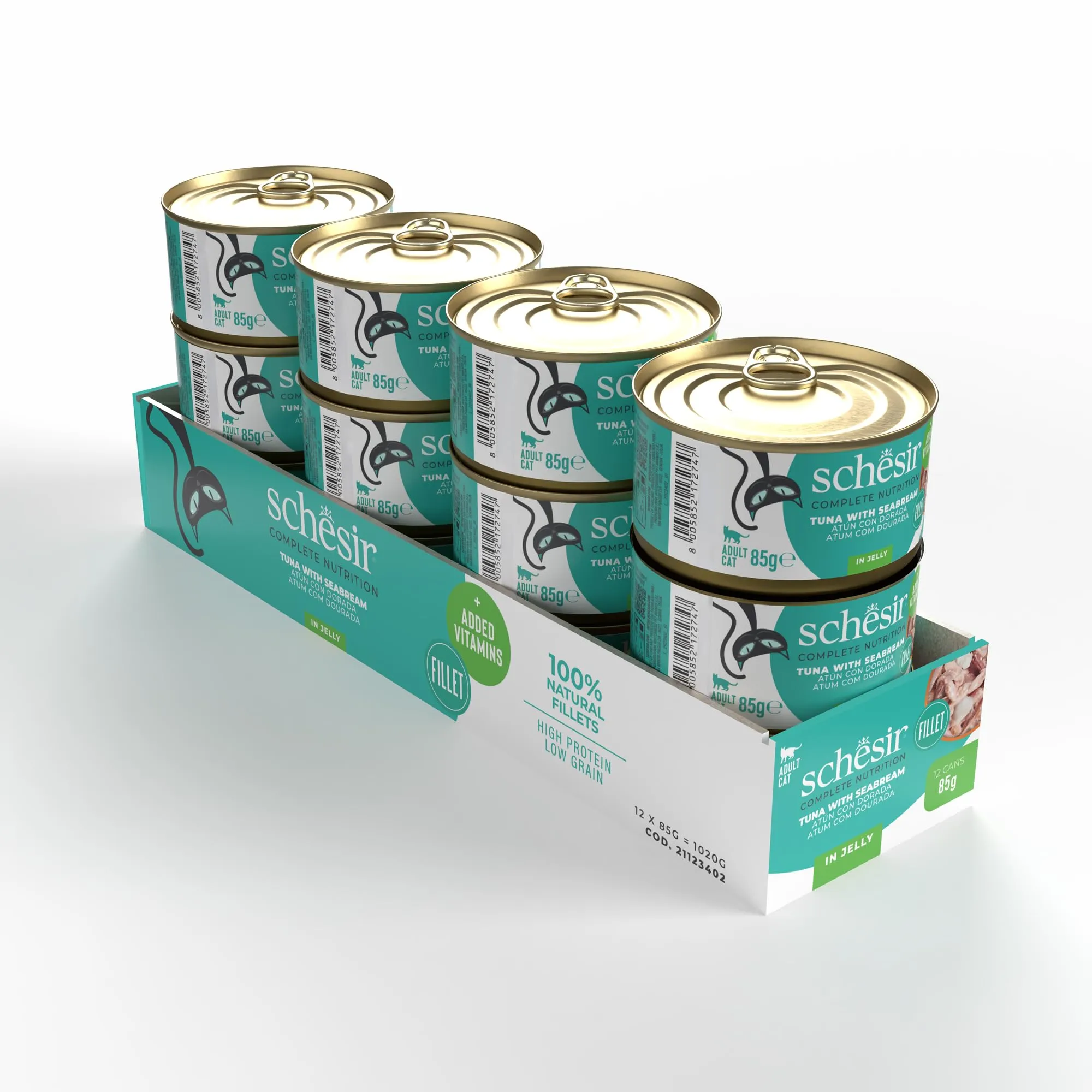 Schesir Tonnetto con Orata in Gelatina Cibo Umido per Gatti, 12 x 85g - immagine 2