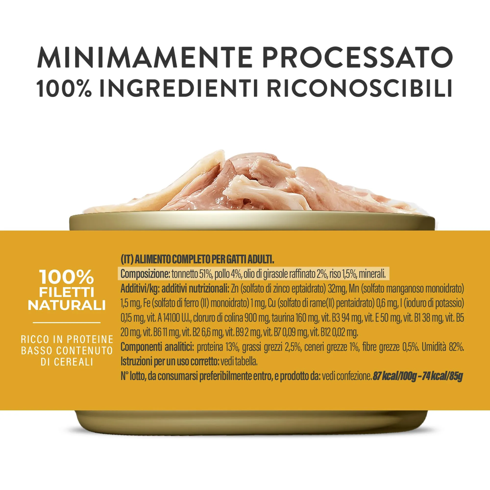 Schesir Tonnetto con Pollo in Gelatina, Alimento Umido Completo per Gatti, 12 x 85g - immagine 4