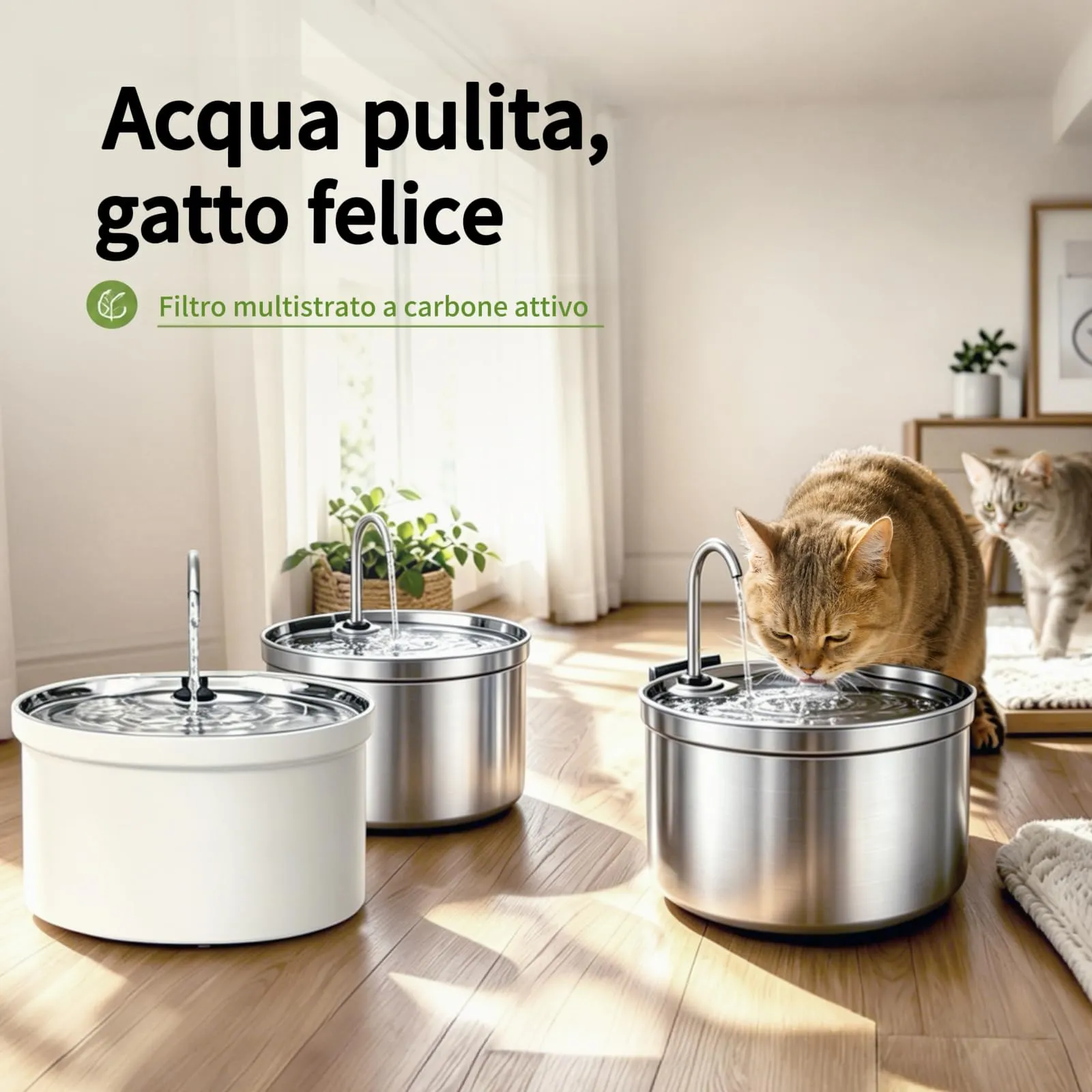 PewinGo Filtri Fontanella per Gatti, 8 Filtri e 8 Spugne Pompa per FELFNEDY FN-W8L e FN-W6 - immagine 6