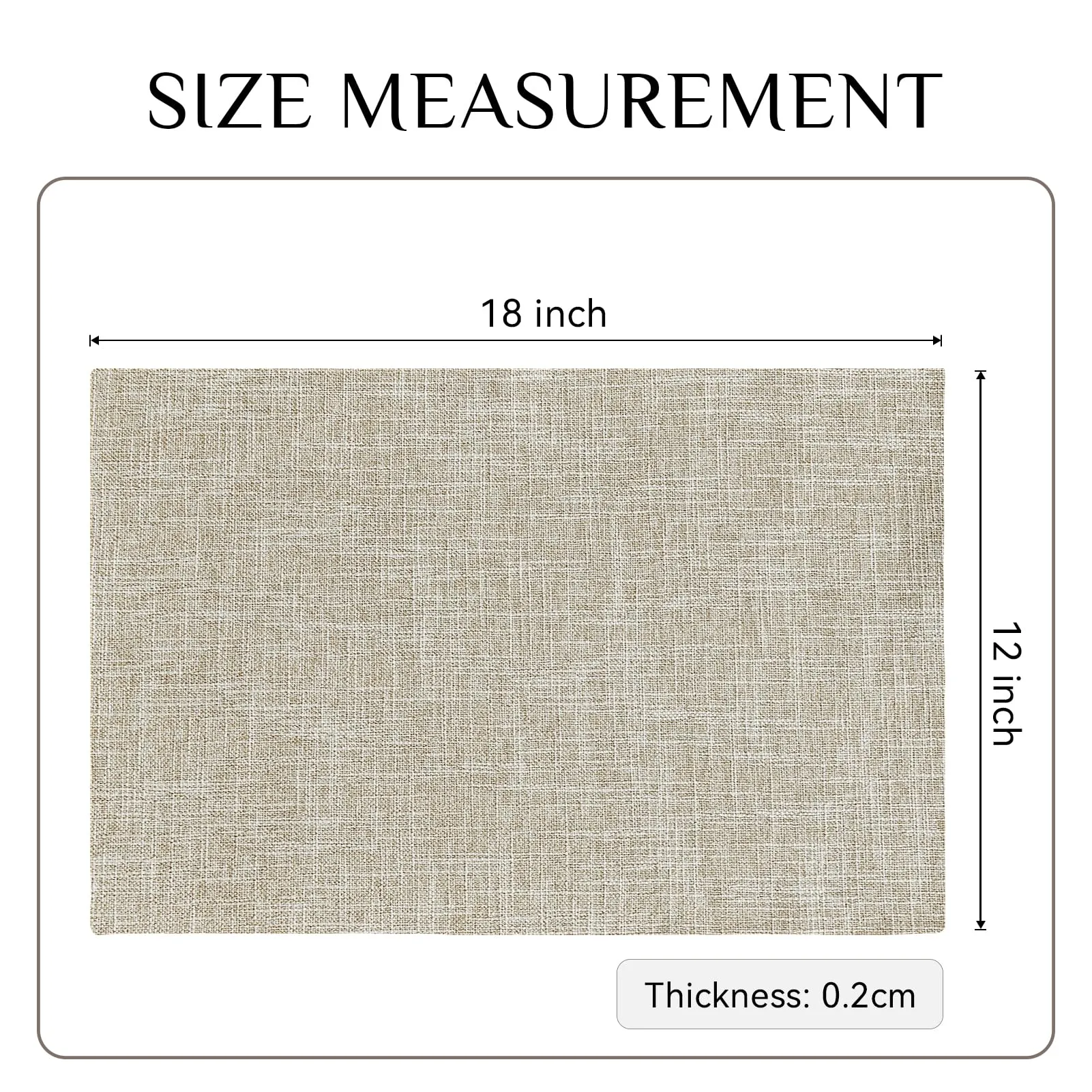 Softalker Set di 8 tovagliette in finto lino, 30 x 45 cm, beige - immagine 5