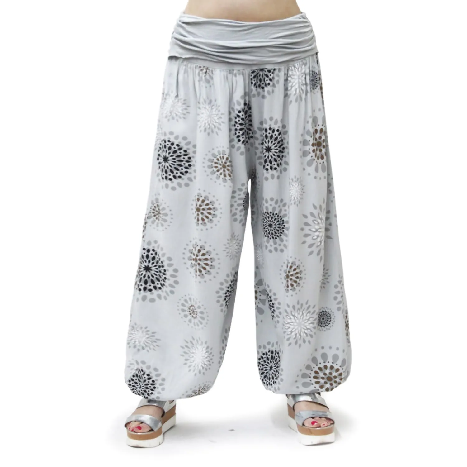 GLAMEXX24 Pantaloni Harem Donna, Larga Casual Yoga con Tasche, Estivi Leggeri per Jogging, Danza, Pilates - immagine 2
