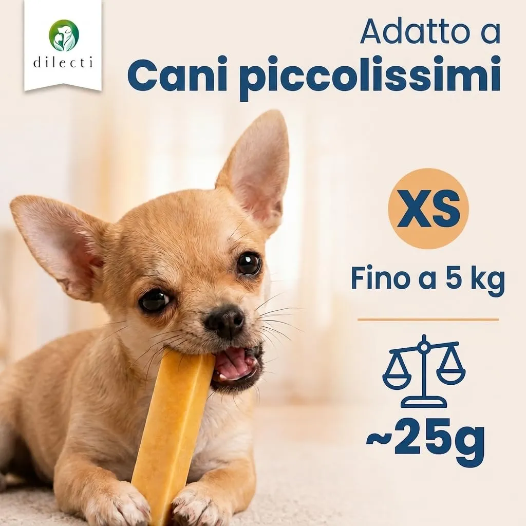 Dilecti Bastoncini al Formaggio Himalayano per Cani, Set 5, Taglia XS - immagine 2