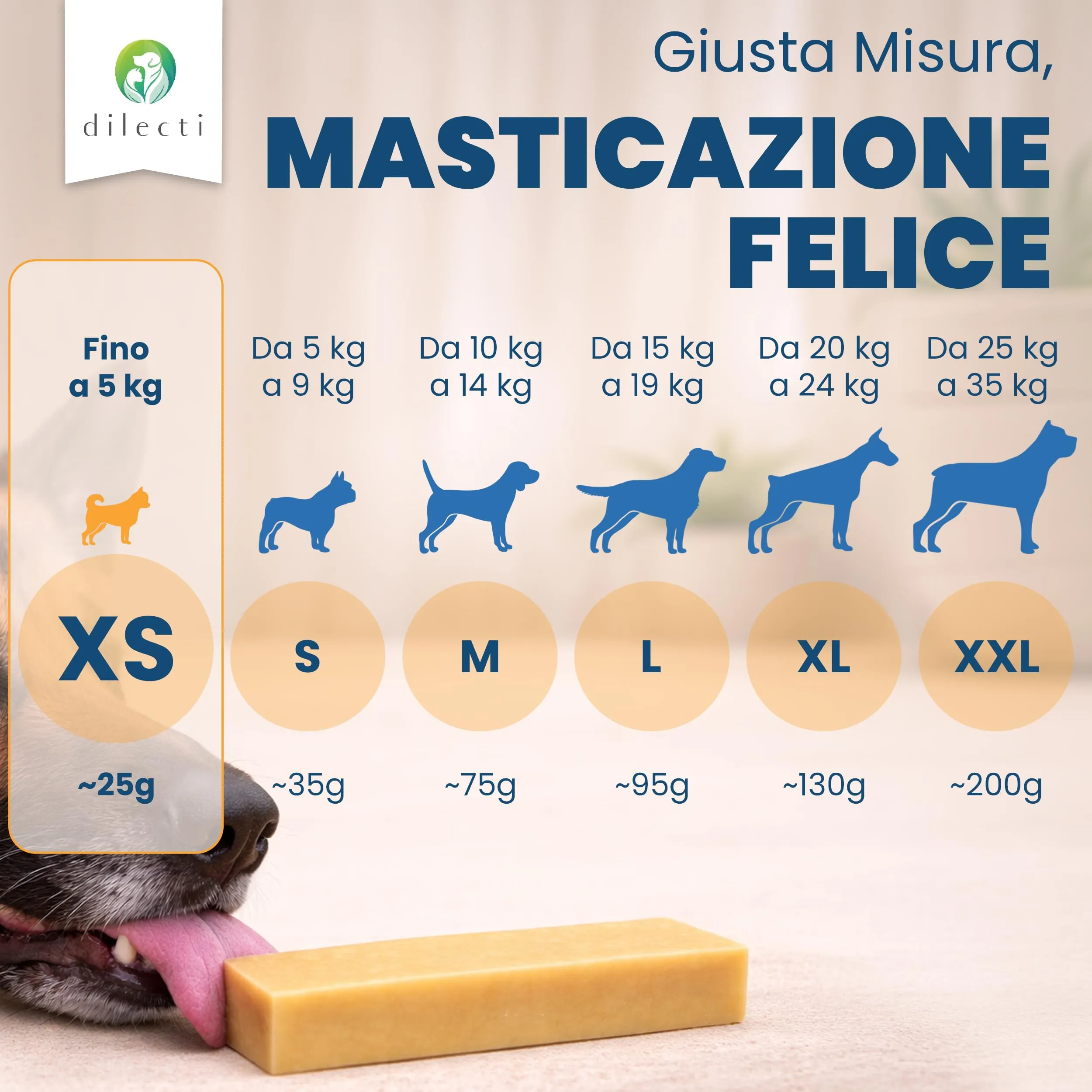 Dilecti Bastoncini al Formaggio Himalayano per Cani, Set 5, Taglia XS - immagine 7