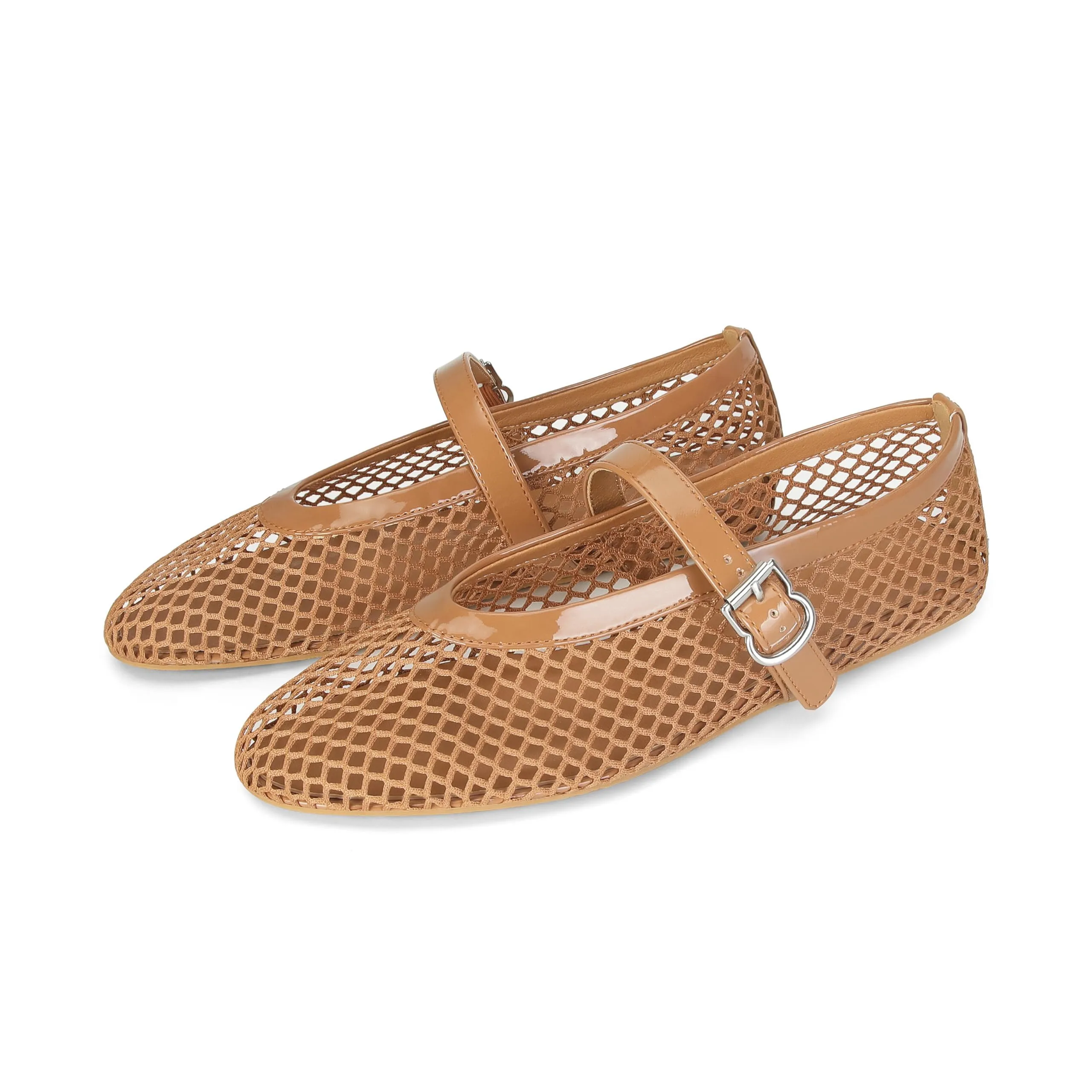 DOEYG Ballerine da Donna in Maglia con Cinturino a Fibbia, Pelle, 41 EU - immagine 1