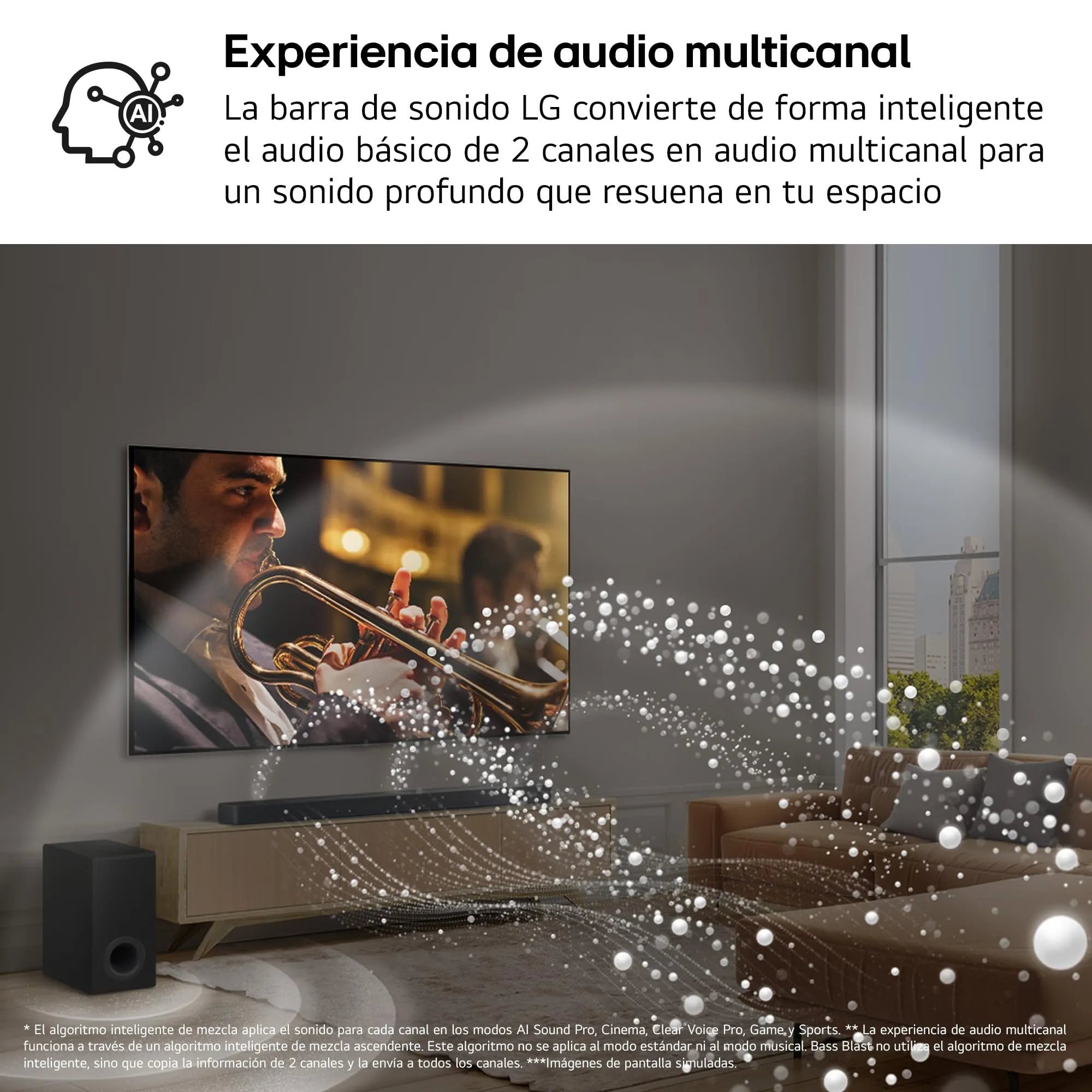LG SG10TY Soundbar 3.1 Channel 420W with Wireless Subwoofer, Dolby Atmos, Wi-Fi, Spotify Connect, Airplay 2, WOWCAST, HDMI - immagine 8