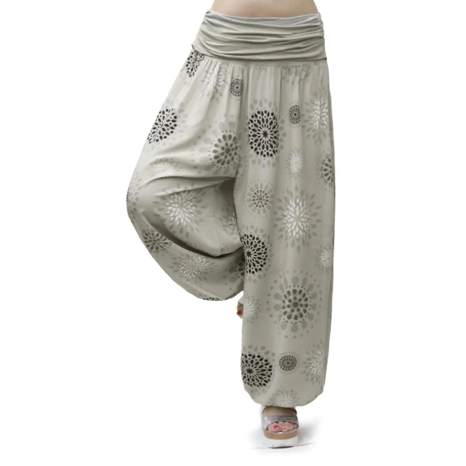 GLAMEXX24 Pantaloni Harem Donna, Pantaloni Yoga Larga con Tasche in Viscosa, Estivi Leggeri per Jogging, Danza e Pilates - immagine 5