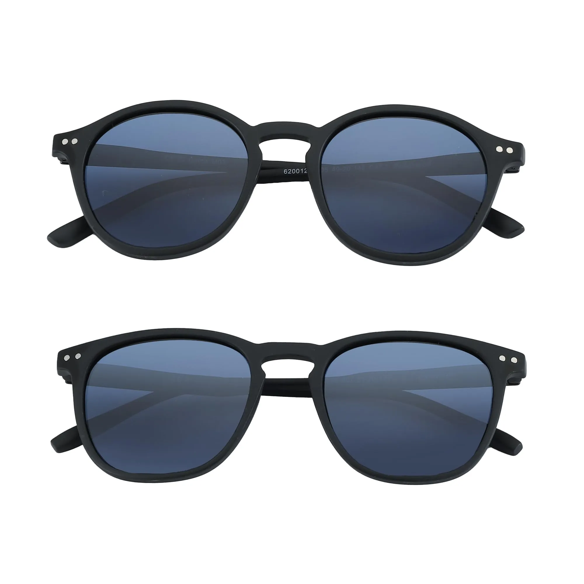 ZENOTTIC 2 Paia Occhiali da Sole Polarizzati Retro Vintage Rotondi e Quadrati Protezione UV400 Unisex - immagine 2
