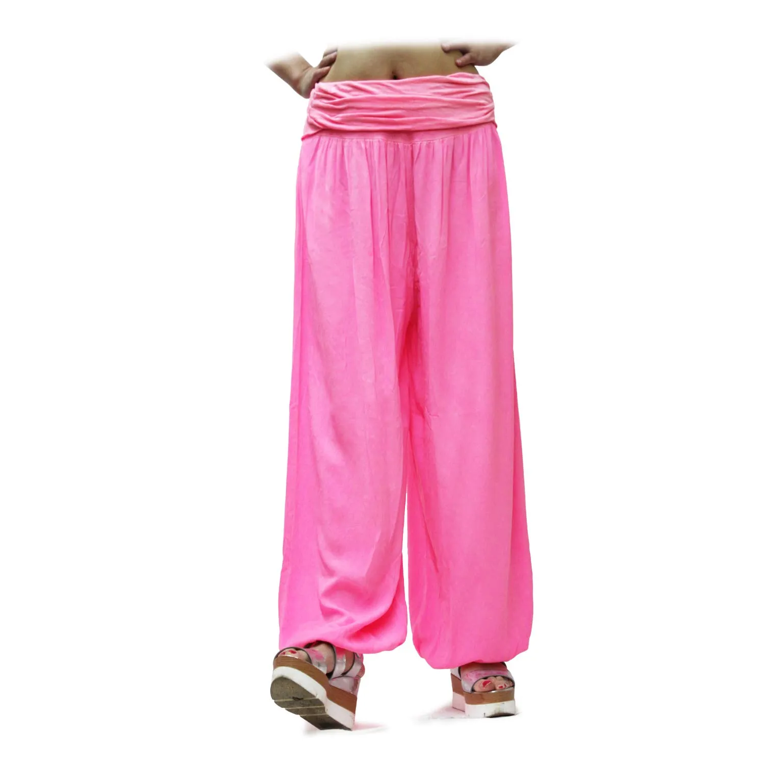 GLAMEXX24 Pantaloni Harem Donna Larga Casual per Yoga, Pilates e Danza con Tasche, Leggeri in Viscosa - immagine 1