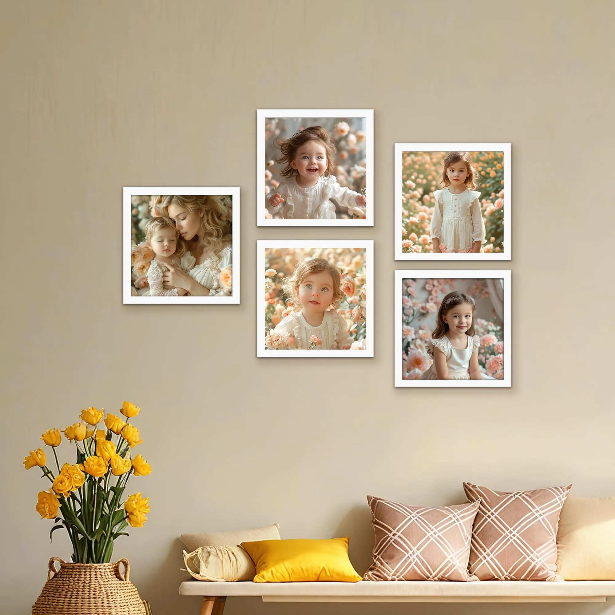 Giftgarden Cornice in PVC Bianca 15x15 cm, 1 Pezzo - immagine 5