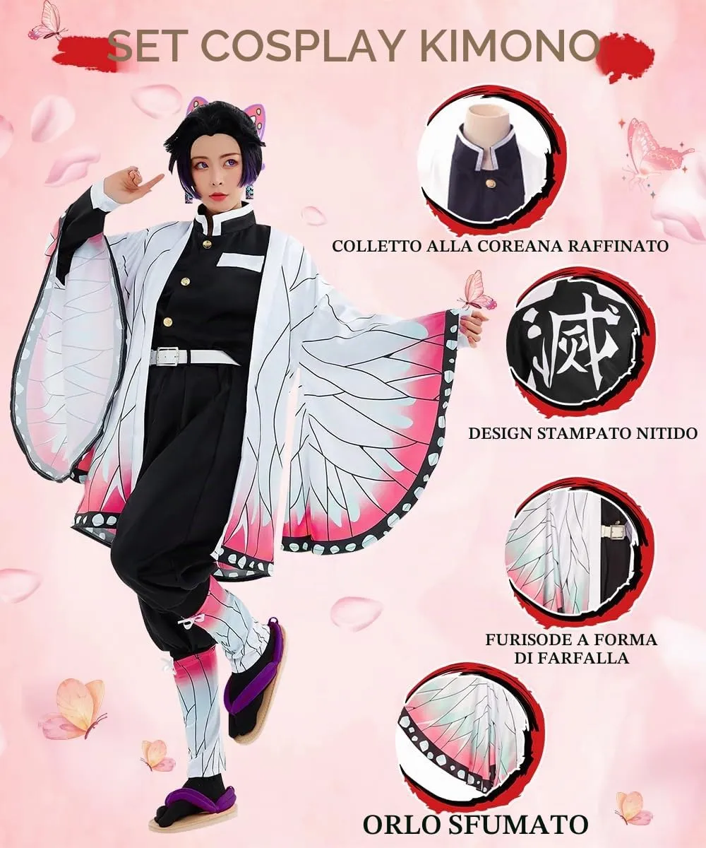 YYDSXK Kochou Shinobu Cosplay Costume Set for Kids - immagine 2